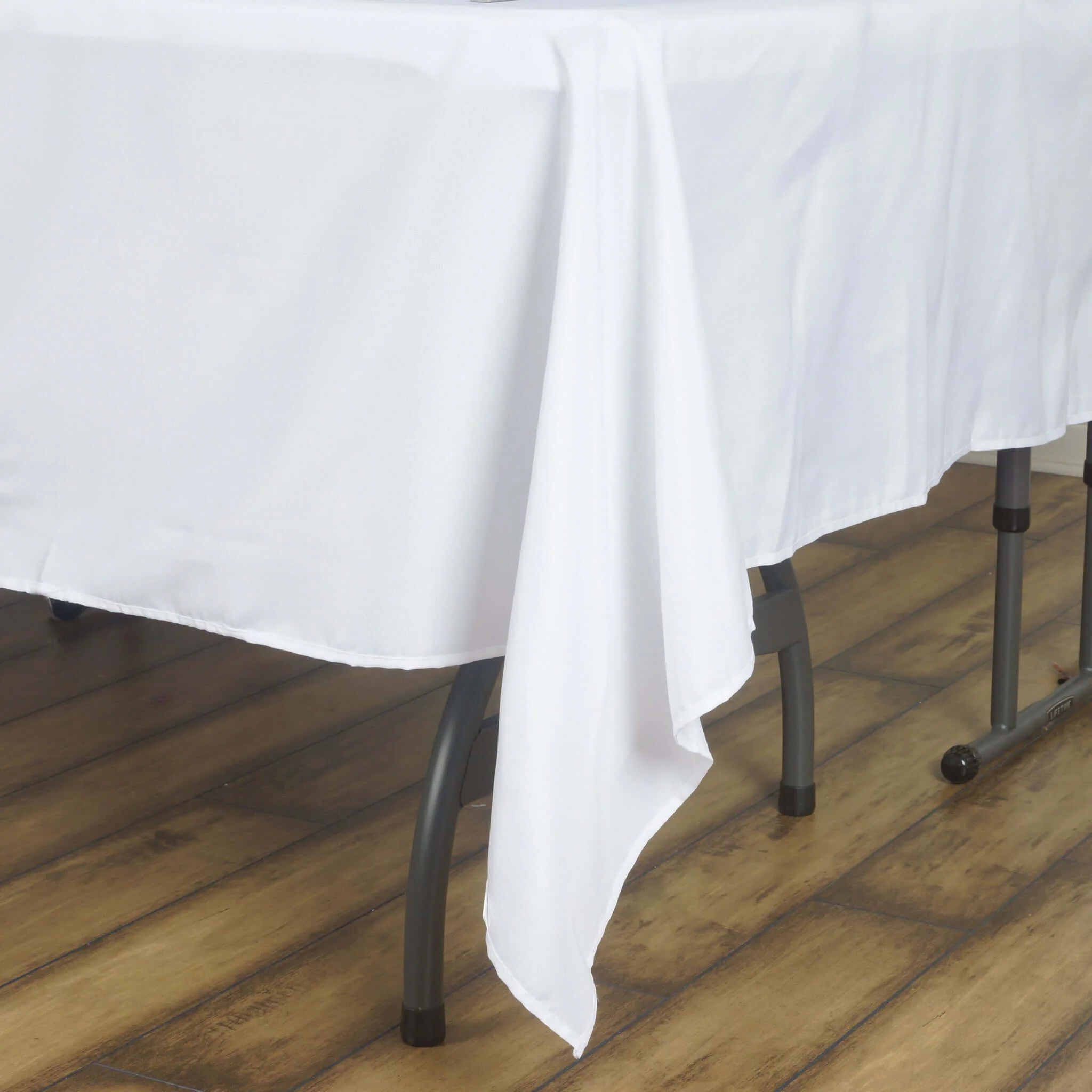 Polyester Square Tablecloth 70"x70" White - Wrinkle-Resistant Table Cover for Stylish Events - Image 6