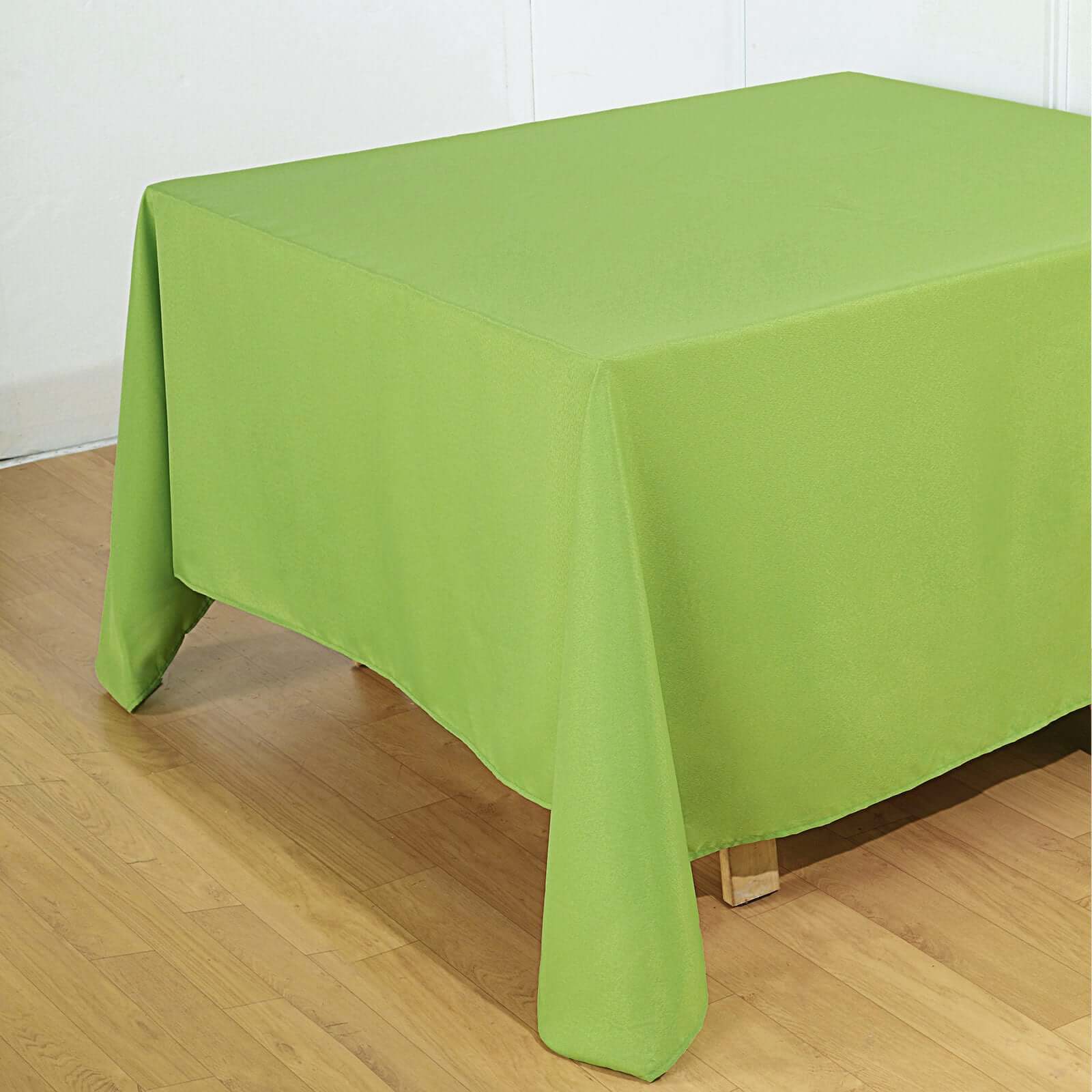 Polyester Square Tablecloth 90"x90" Apple Green - Wrinkle-Resistant & Durable Table Cover - Image 7