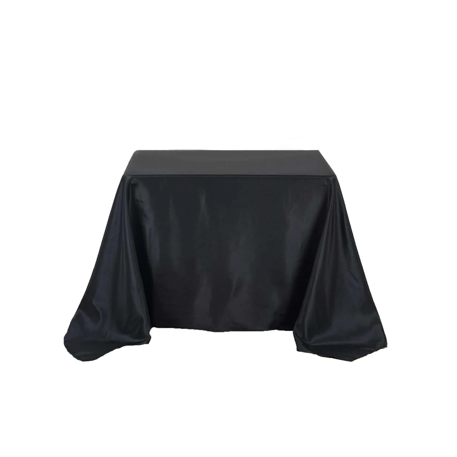 Polyester Square Tablecloth 90"x90" Black - Wrinkle-Resistant and Durable Table Cover for Weddings & Special Occasions - Image 6