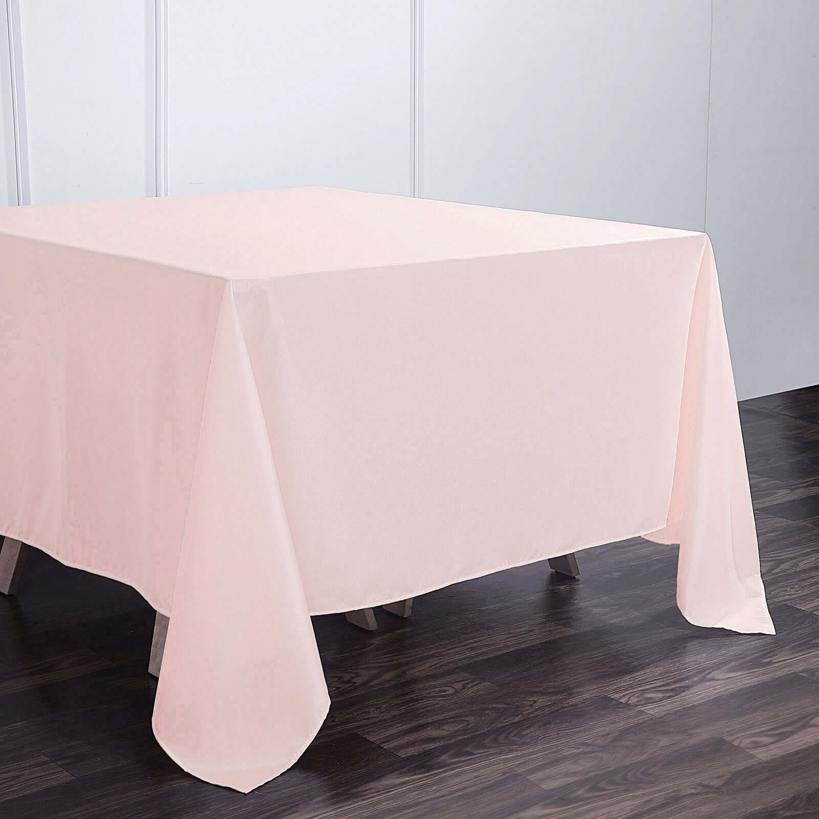 Polyester Square Tablecloth 90"x90" Blush - Wrinkle-Resistant & Durable Table Cover - Image 2