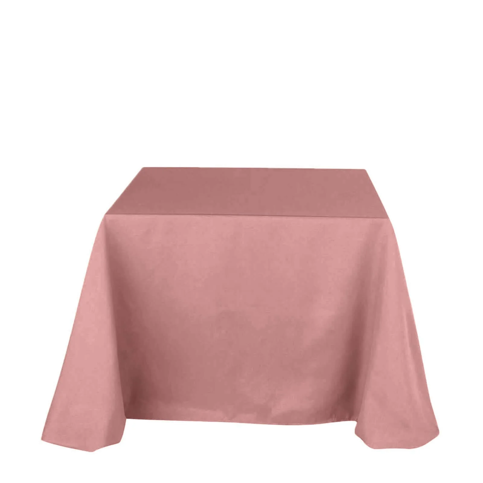 Polyester Square Tablecloth 90"x90" Dusty Rose - Wrinkle-Resistant & Durable Table Cover - Image 6