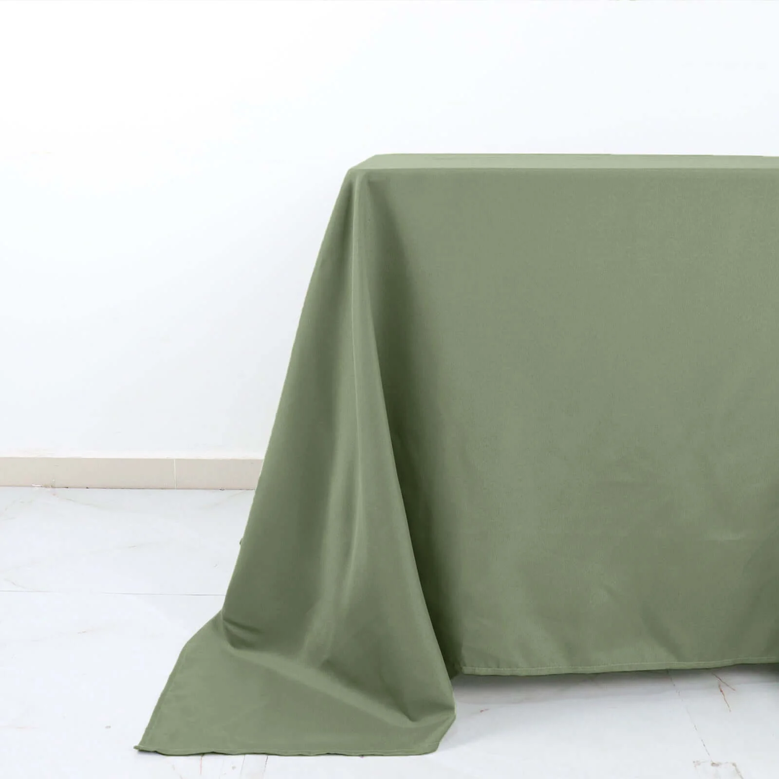 Polyester Square Tablecloth 90"x90" Dusty Sage Green - Wrinkle-Resistant & Durable Table Cover - Image 5