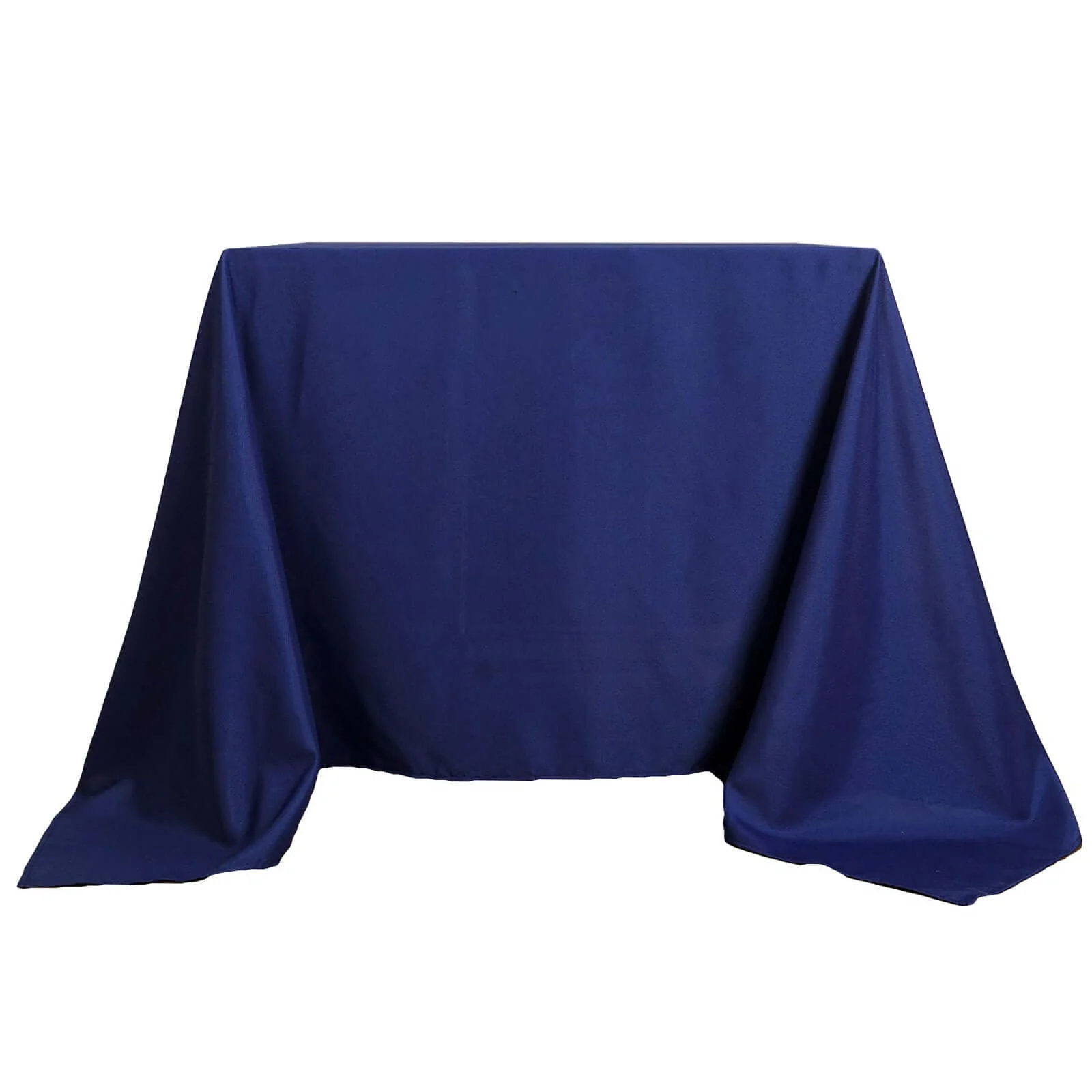 Polyester Square Tablecloth 90"x90" Navy Blue - Wrinkle-Resistant & Durable Table Cover - Image 6