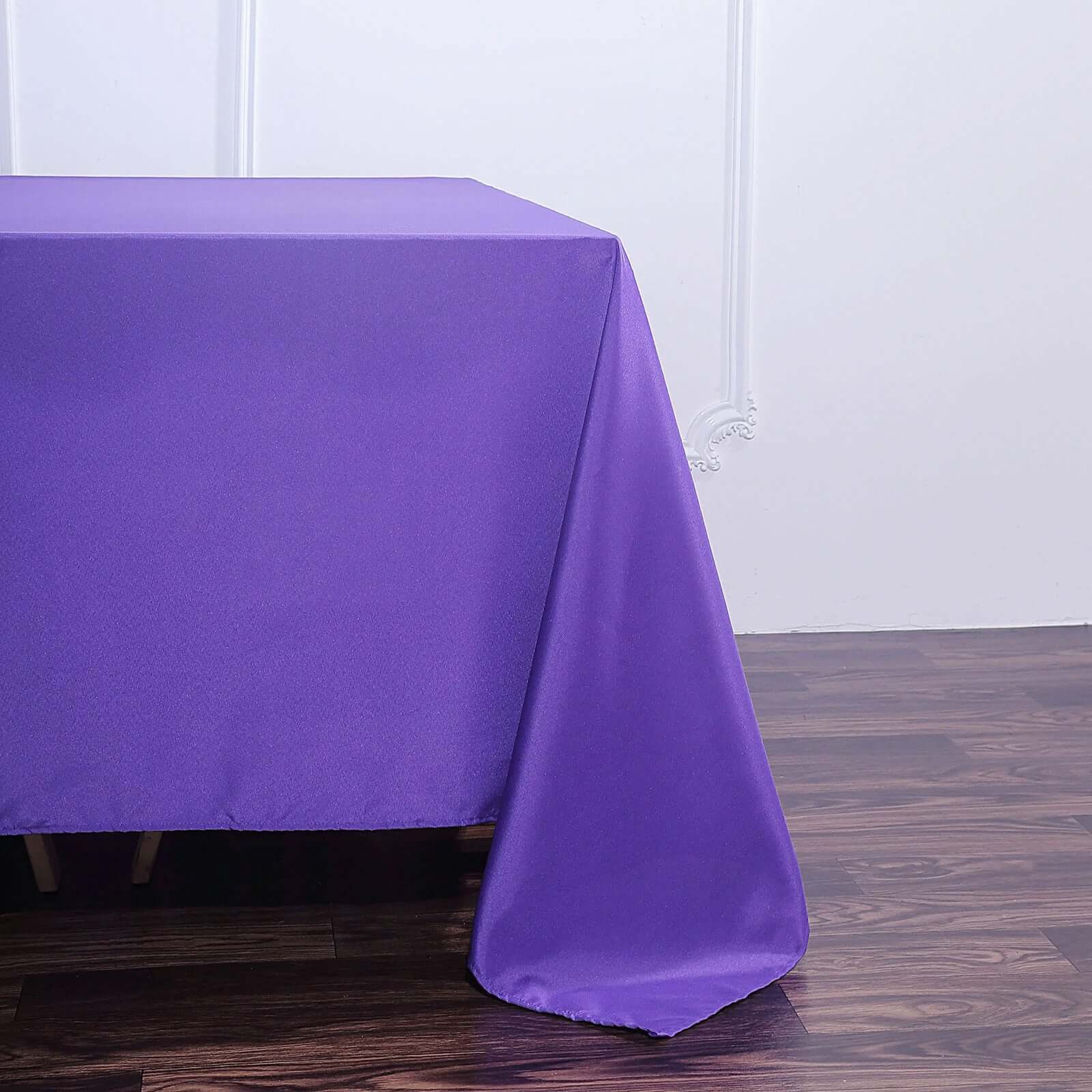 Polyester Square Tablecloth 90"x90" Purple - Wrinkle-Resistant & Durable Table Cover - Image 3