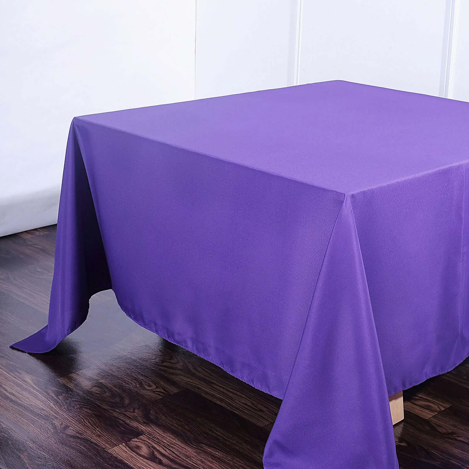 Polyester Square Tablecloth 90"x90" Purple - Wrinkle-Resistant & Durable Table Cover - Image 7