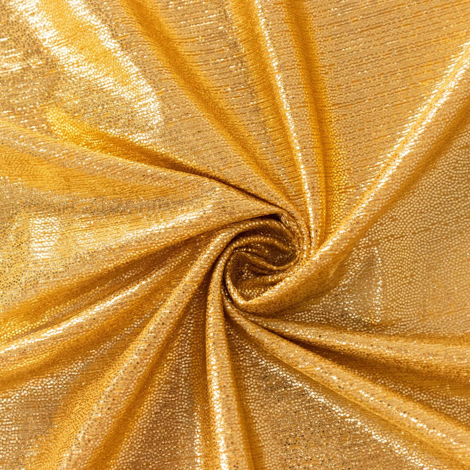 Polyester Table Overlay 72"x72" Gold - Shimmer Sequin Dots Design, Wrinkle-Free Glitter Decor for Events - Image 8