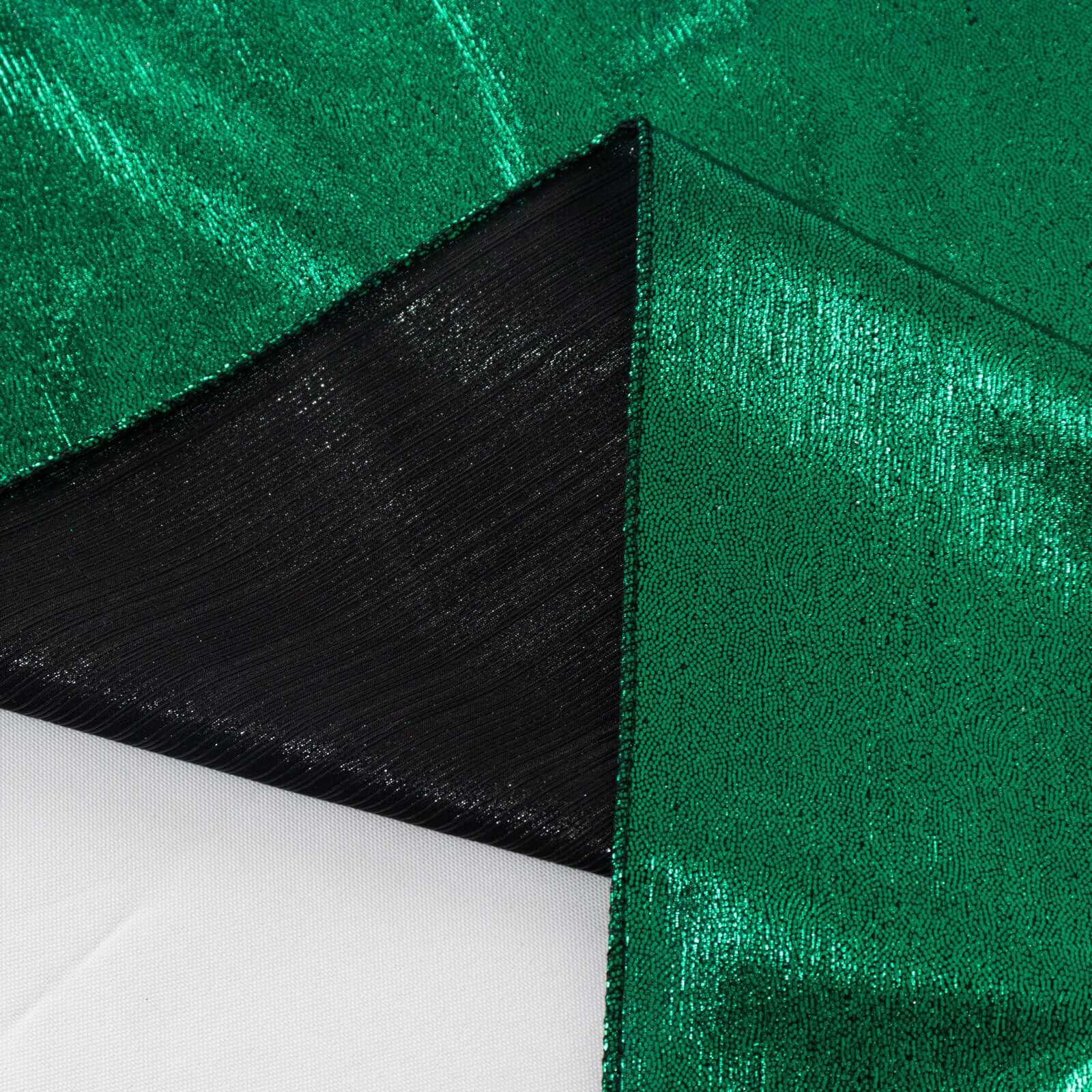 Polyester Table Overlay 72"x72" Hunter Emerald Green - Shimmer Sequin Dots Wrinkle-Free Table Topper - Image 7