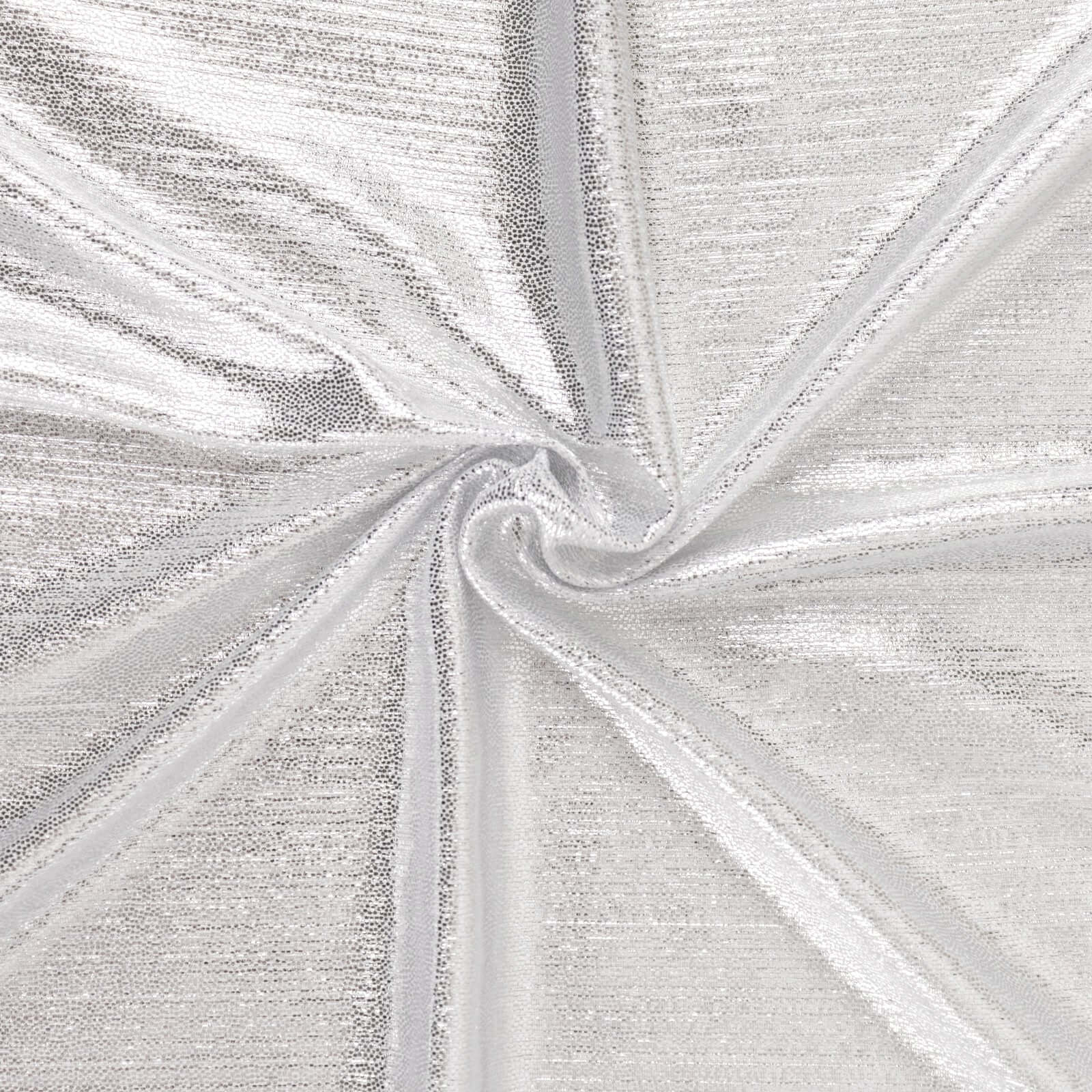 Polyester Table Overlay 72"x72" Silver - Shimmer Sequin Dots Wrinkle-Free Table Topper - Image 7