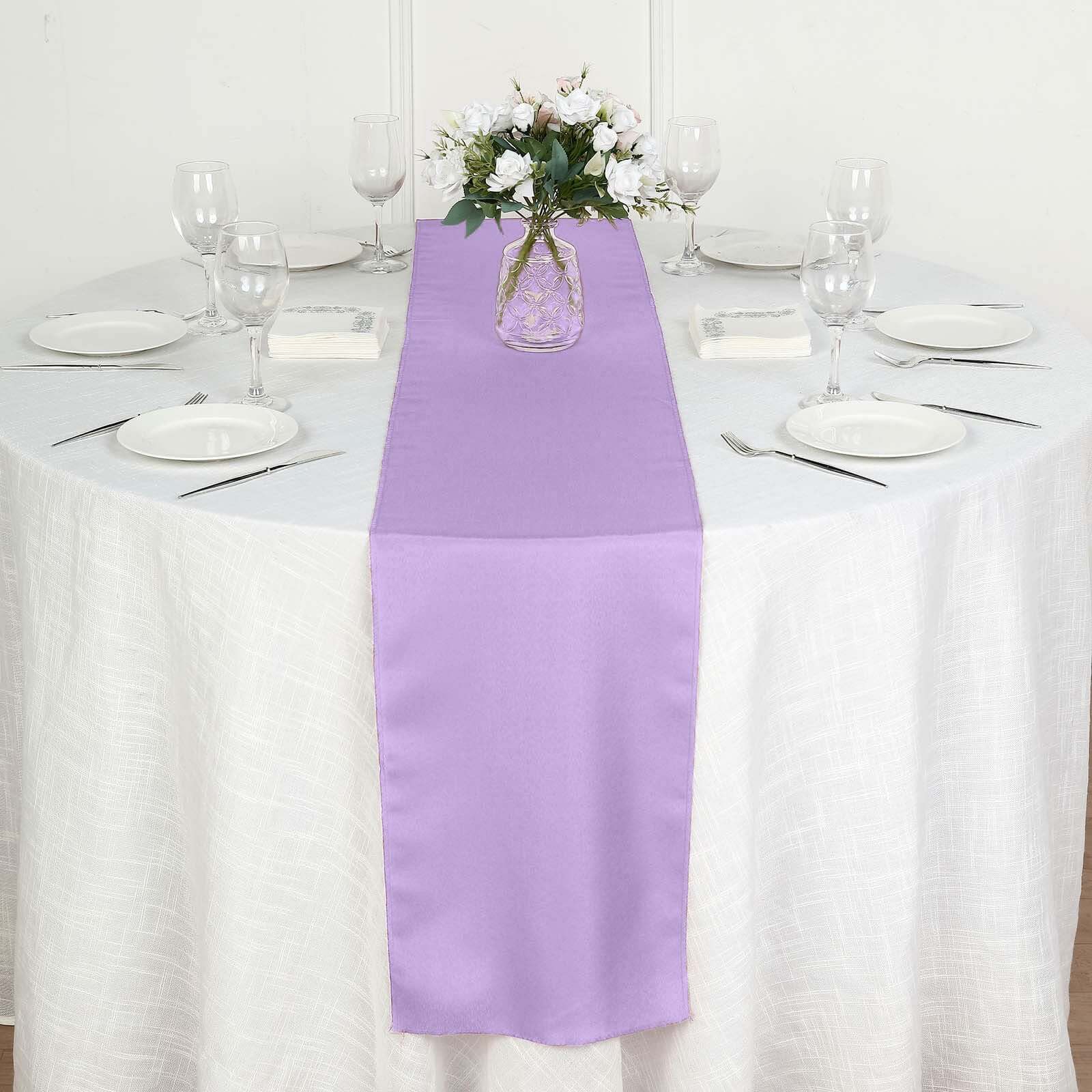 Polyester Table Runner 12"x108" Lavender - Wrinkle-Resistant & Durable Table Decor - Image 5
