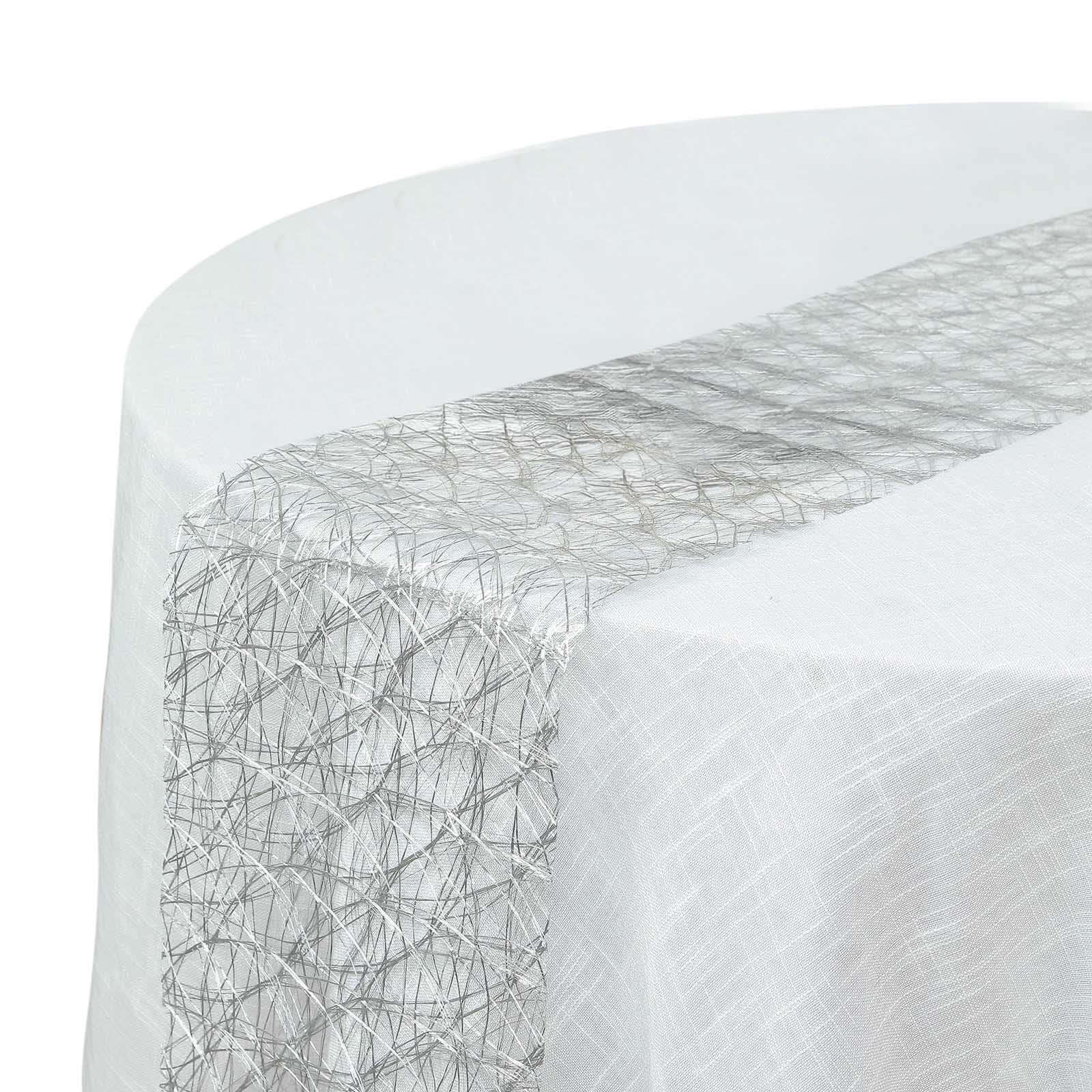 Polyester Table Runner 12"x108" Metallic Silver Disposable Non-Woven Fiber Roll - Stylish & Classy Table Decor - Image 7