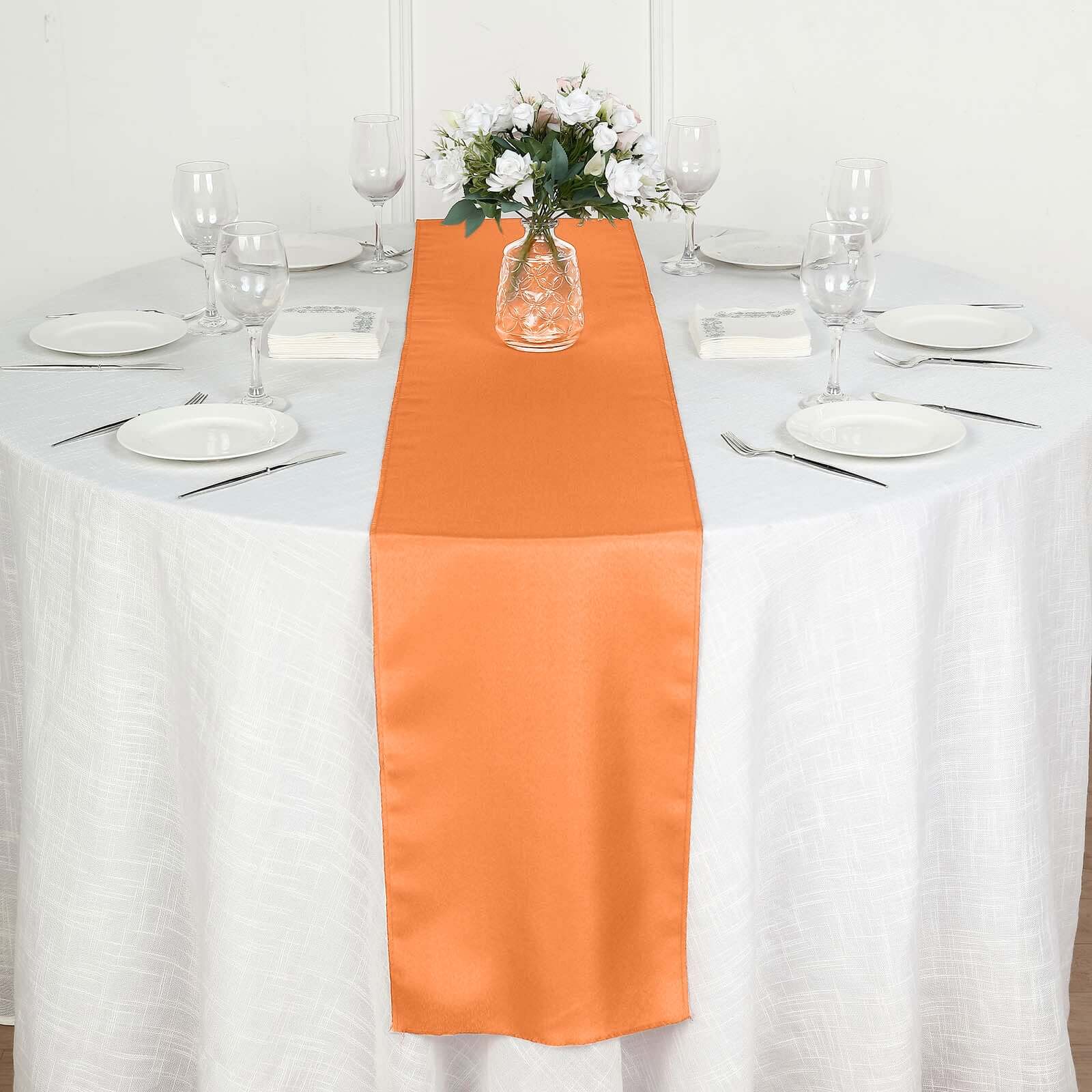 Polyester Table Runner 12"x108" Orange - Wrinkle-Resistant & Durable Table Decor - Image 5