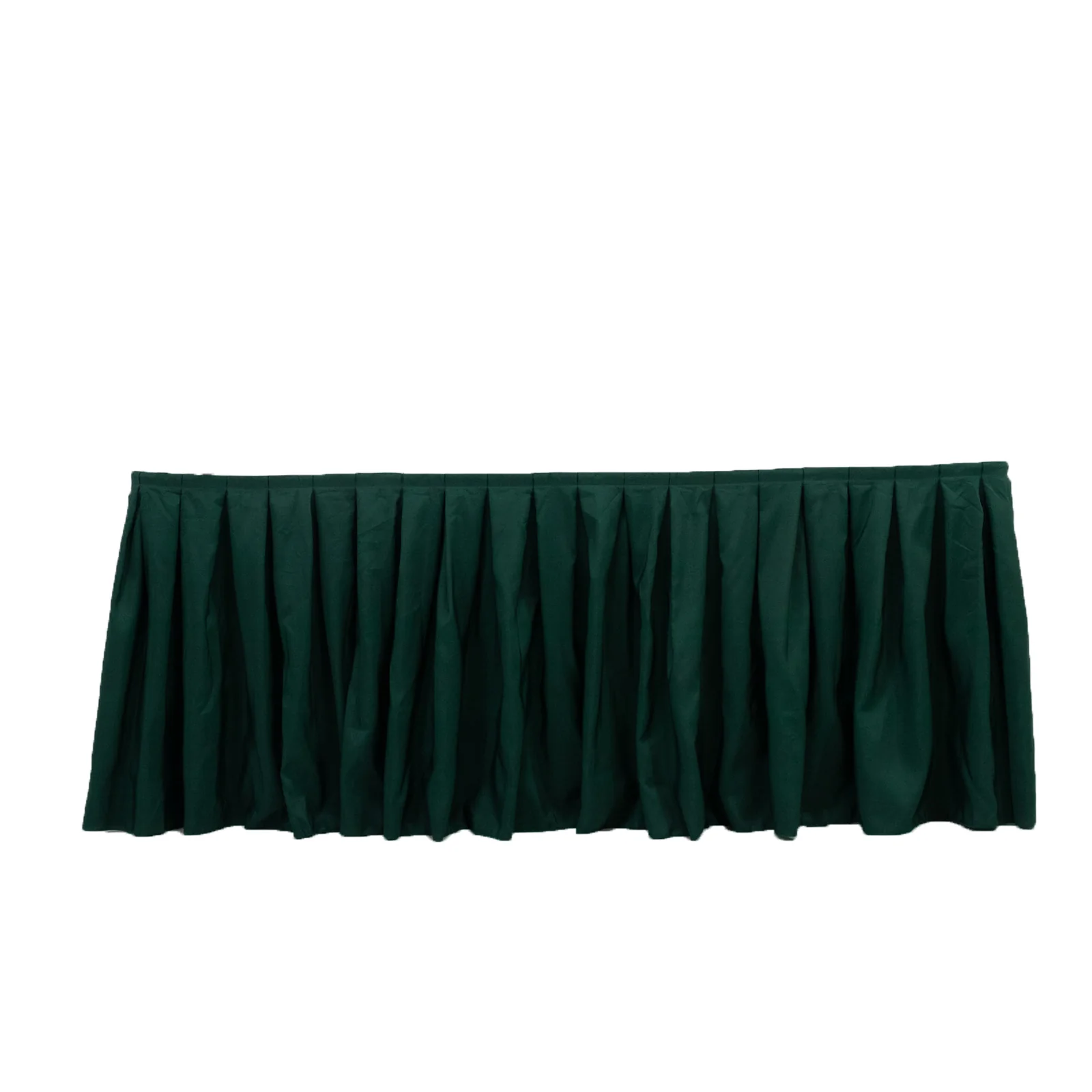 Polyester Table Skirt 14ft Hunter Emerald Green - Stylish Pleated Table Cover - Image 6