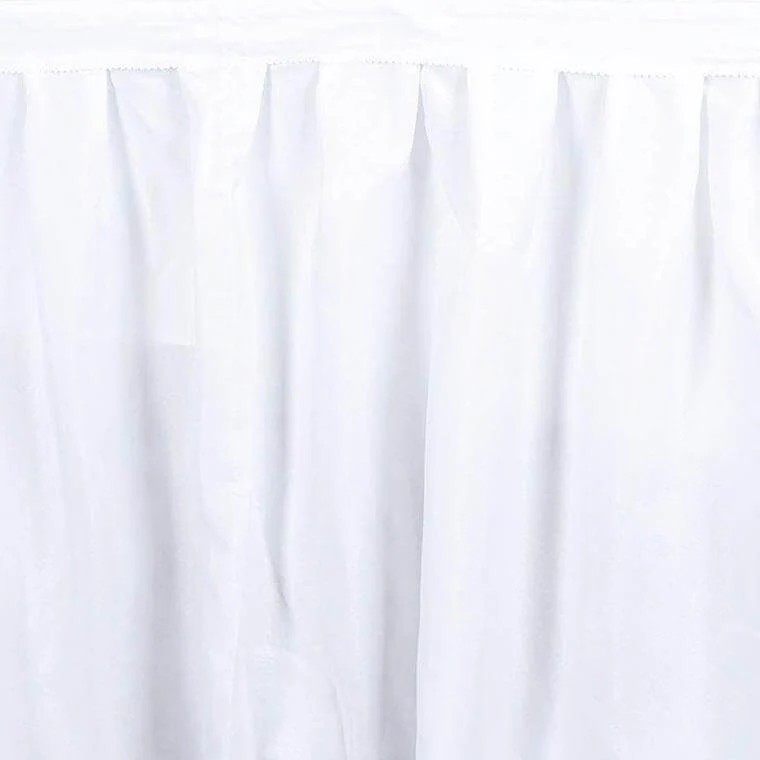 Polyester Table Skirt 14ft White - Stylish Pleated Table Cover - Image 6