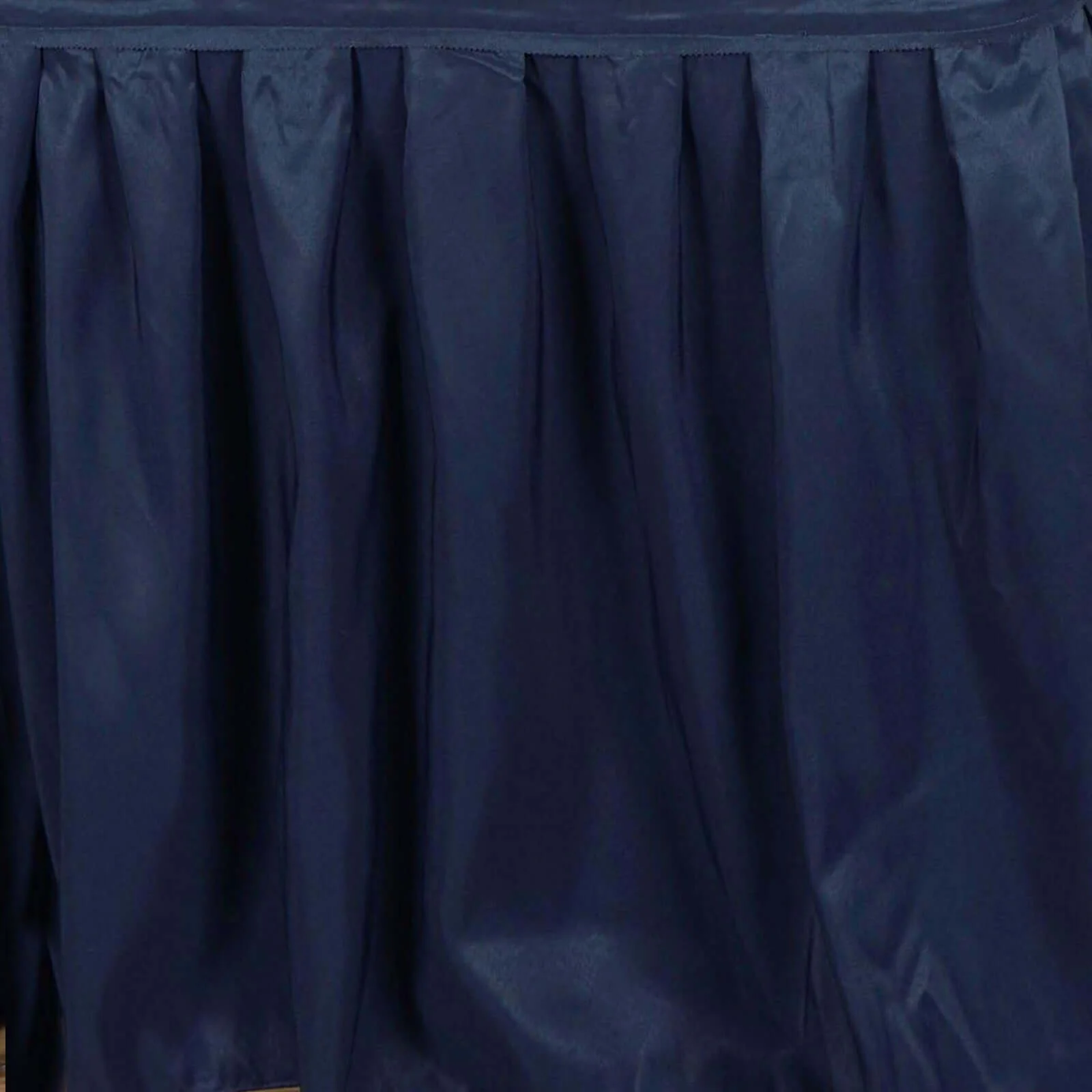 Polyester Table Skirt 17ft Navy Blue - Stylish Pleated Table Cover - Image 7