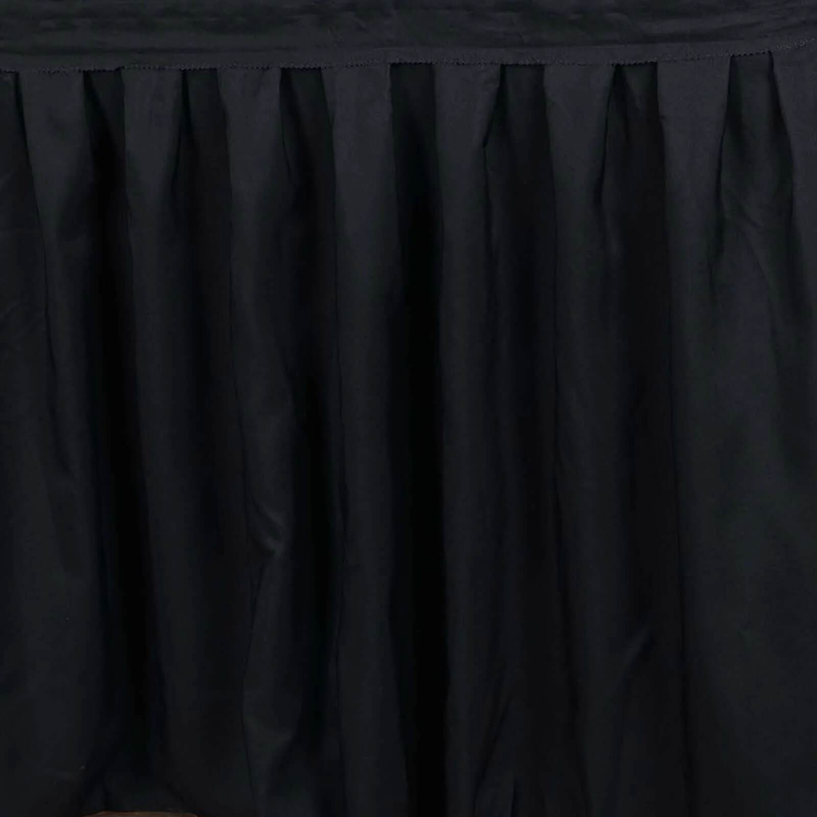 Polyester Table Skirt 21ft Black - Stylish Pleated Table Cover - Image 7