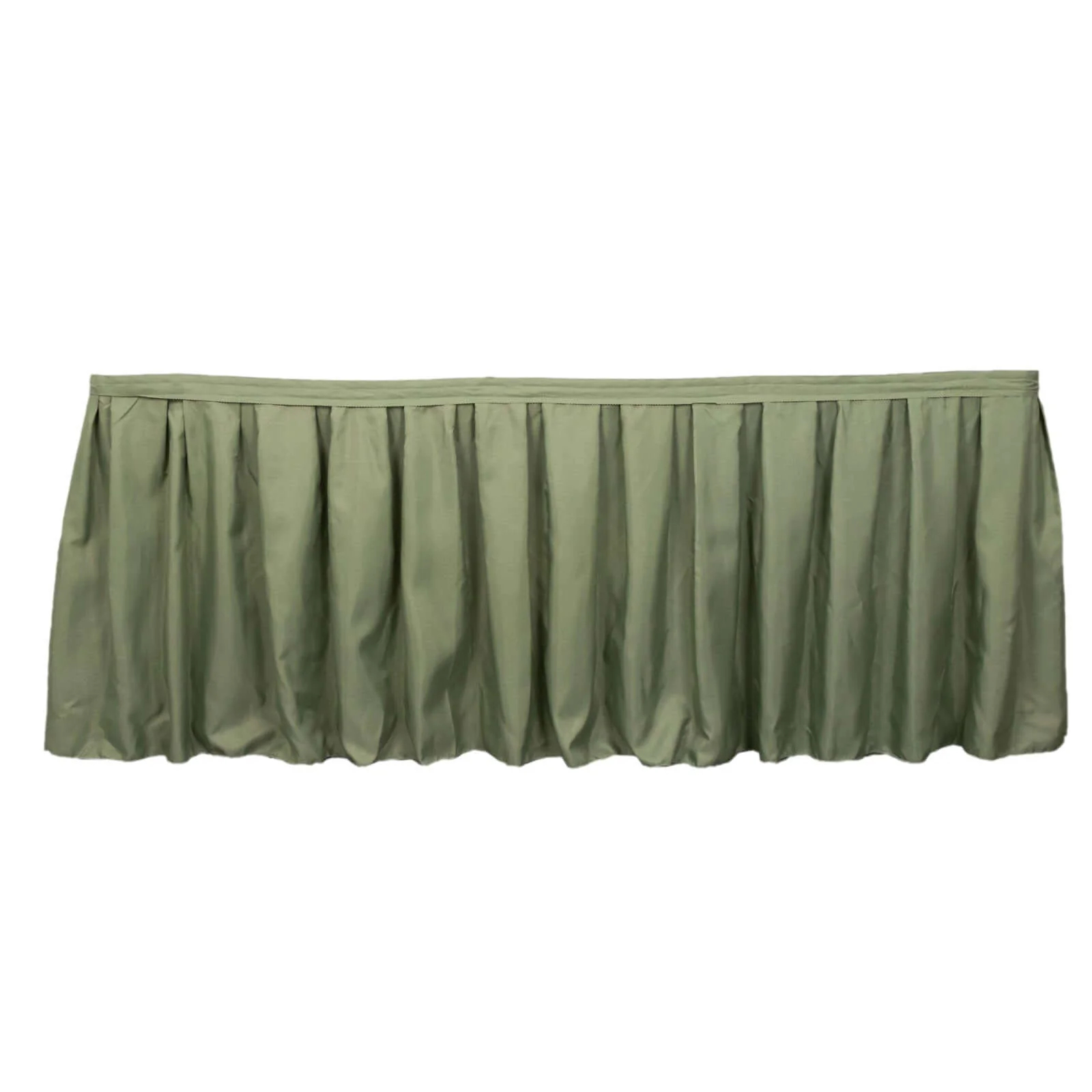 Polyester Table Skirt 21ft Dusty Sage Green - Stylish Pleated Table Cover - Image 16