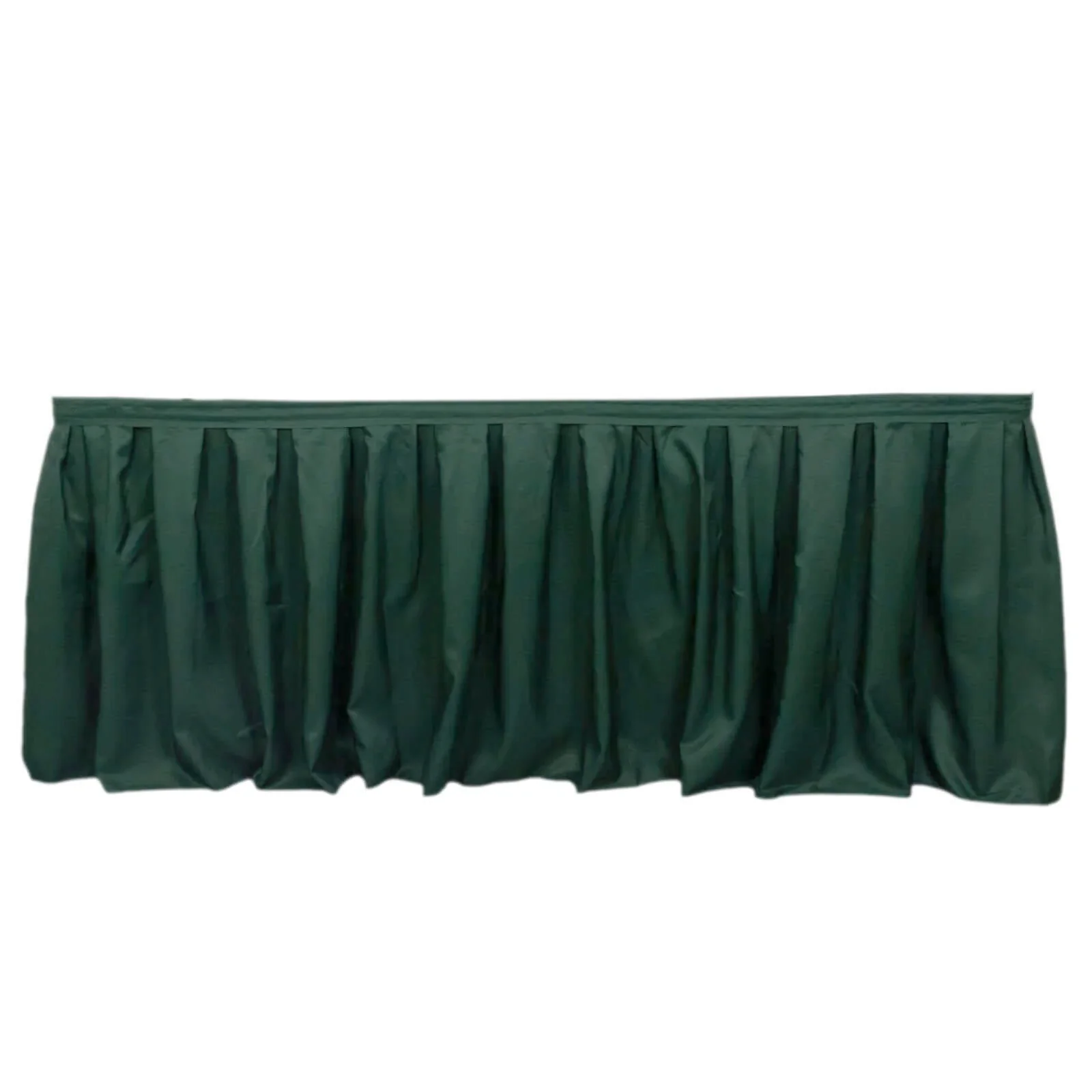 Polyester Table Skirt 21ft Hunter Emerald Green - Stylish Pleated Table Cover - Image 6