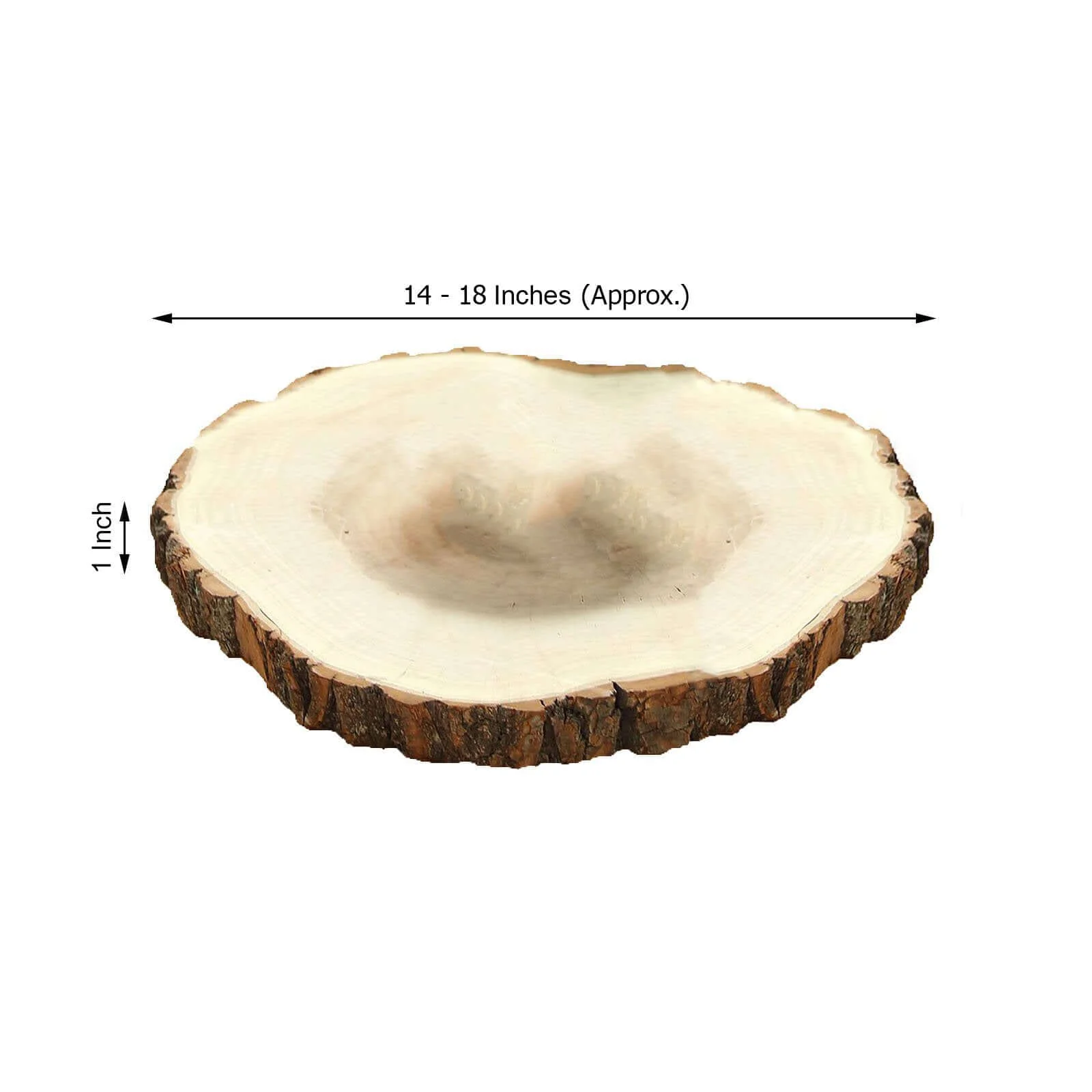 Poplar Wood Slabs Rustic Round Slices 18" Dia - Natural Table Centerpieces for Large Events - Image 3