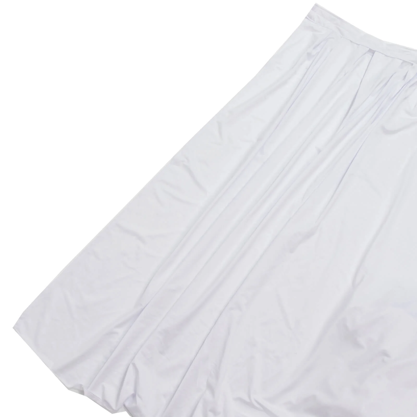 Portable Scuba Stage Skirting White Shirred Pleated Stage Cover for Wedding & Event Platforms - Wrinkle-Free, Stain Resistant - 48"x20ft - Image 2