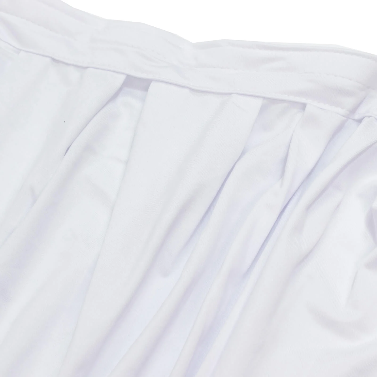 Portable Scuba Stage Skirting White Shirred Pleated Stage Cover for Wedding & Event Platforms - Wrinkle-Free, Stain Resistant - 48"x20ft - Image 4