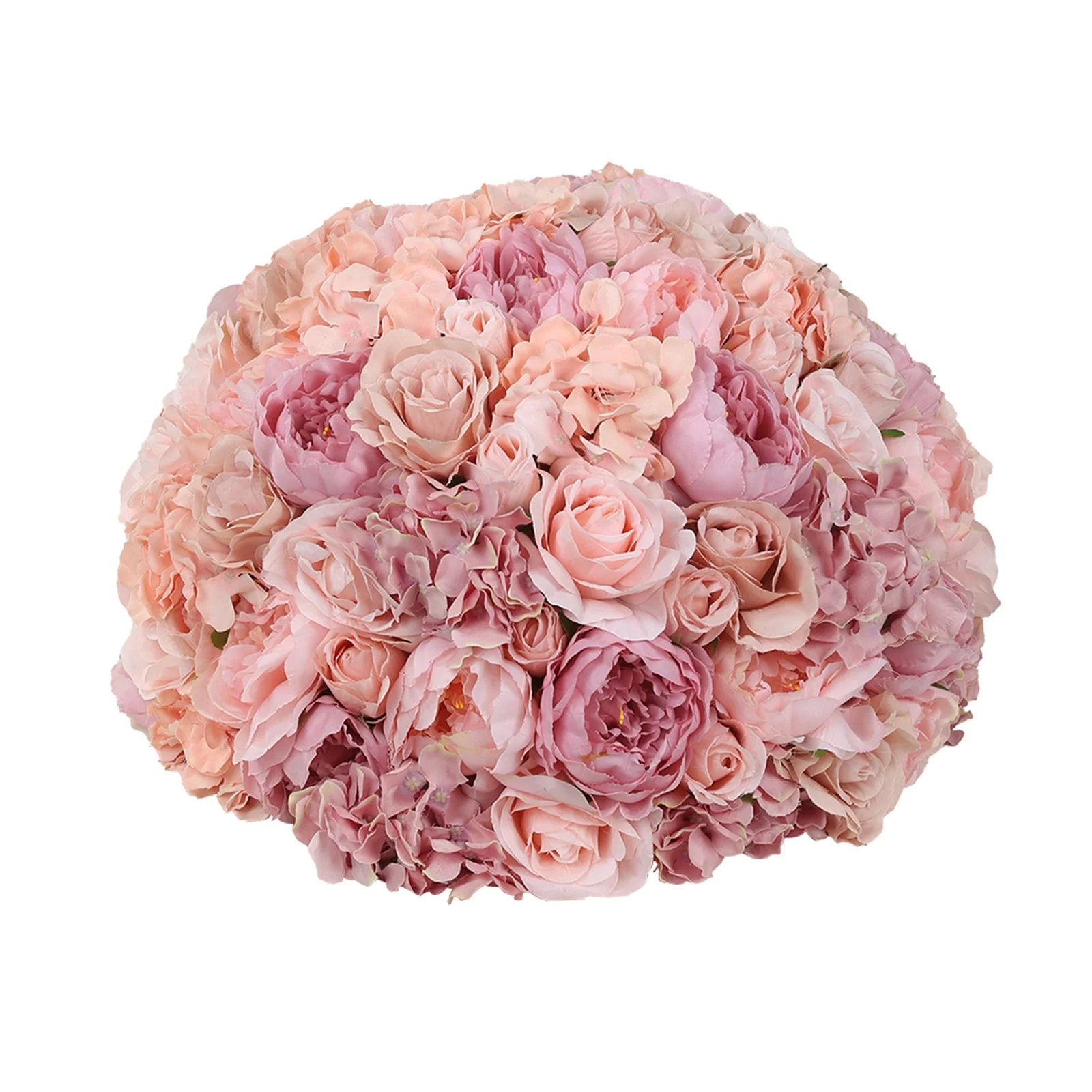 Pre-Arranged Artificial Rose Wedding Centerpiece, Blush Silk Rose Flower Balls Arrangement Table Decor - 20" - Image 6