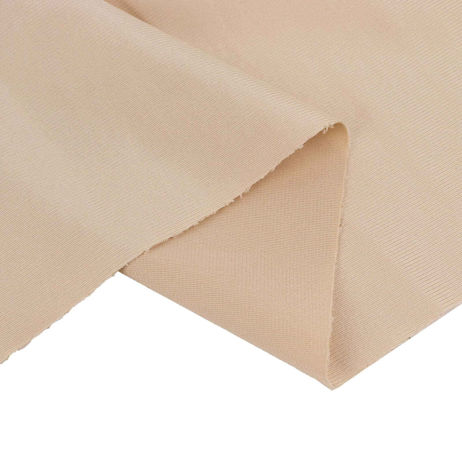 Beige Scuba Polyester Fabric Bolt, Wrinkle Free DIY Craft Fabric Roll - 60"x10 Yards - Image 2