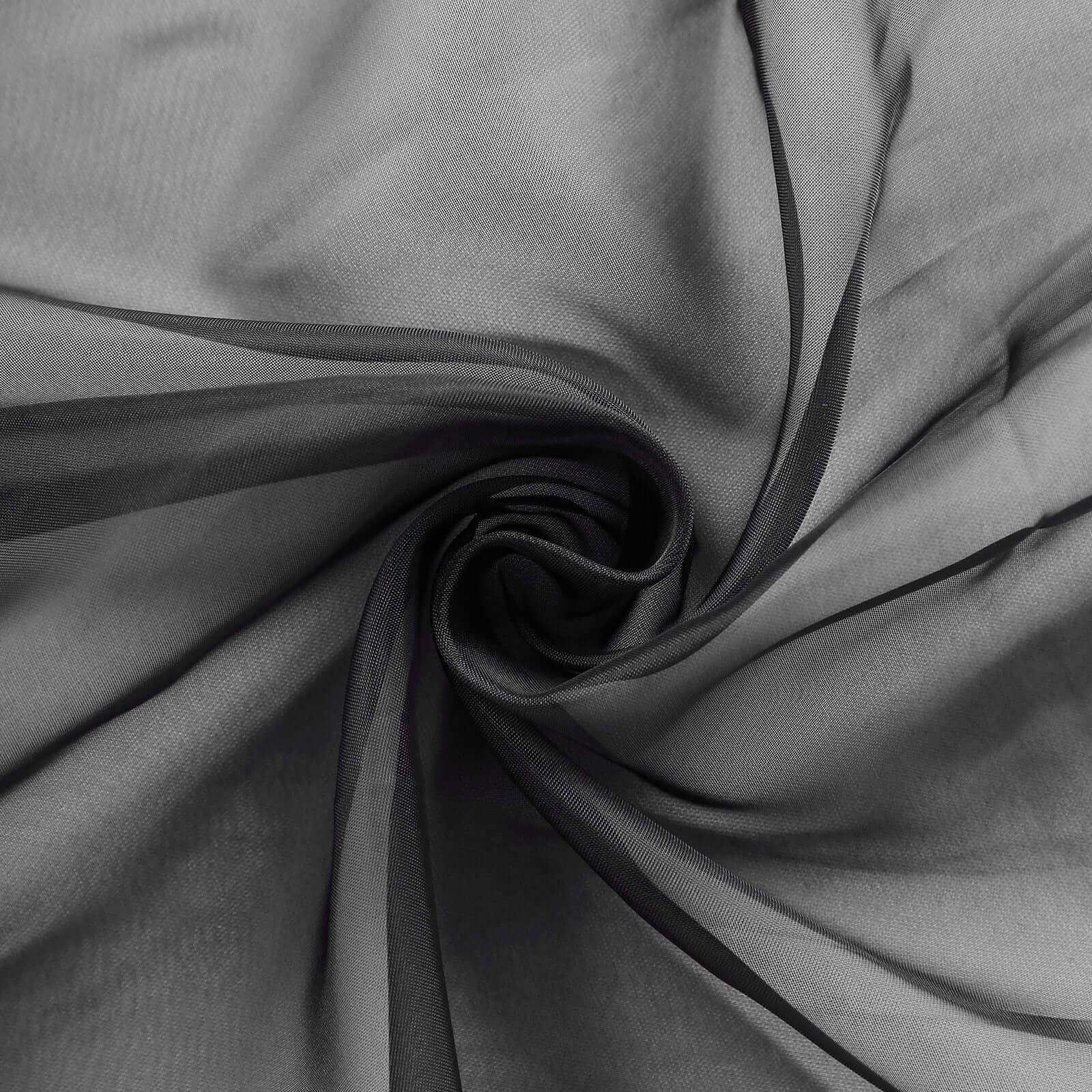 Chiffon Table Runner 6ft Black - Stylish & Lightweight Event Table Decor - Image 7
