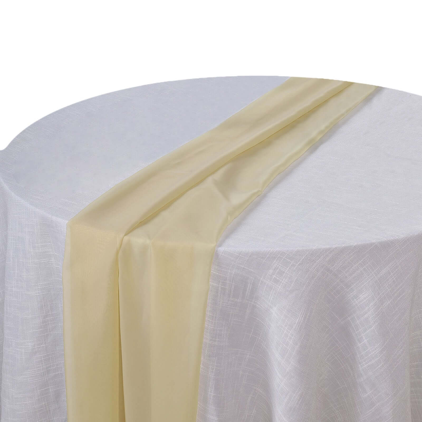 Chiffon Table Runner 6ft Champagne - Lightweight Table Linen - Image 8