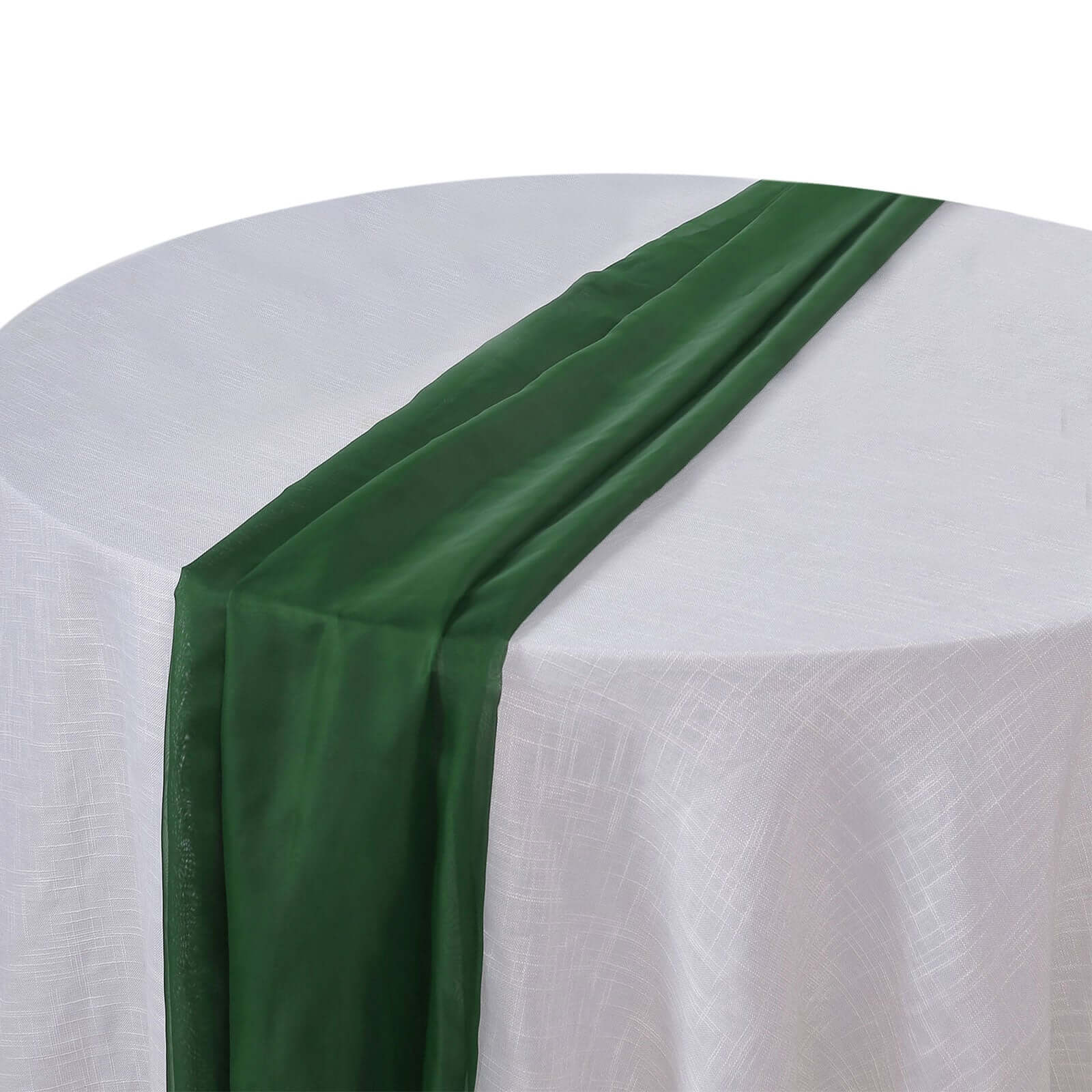 Chiffon Table Runner 6ft Hunter Emerald Green - Lightweight Table Linen - Image 6
