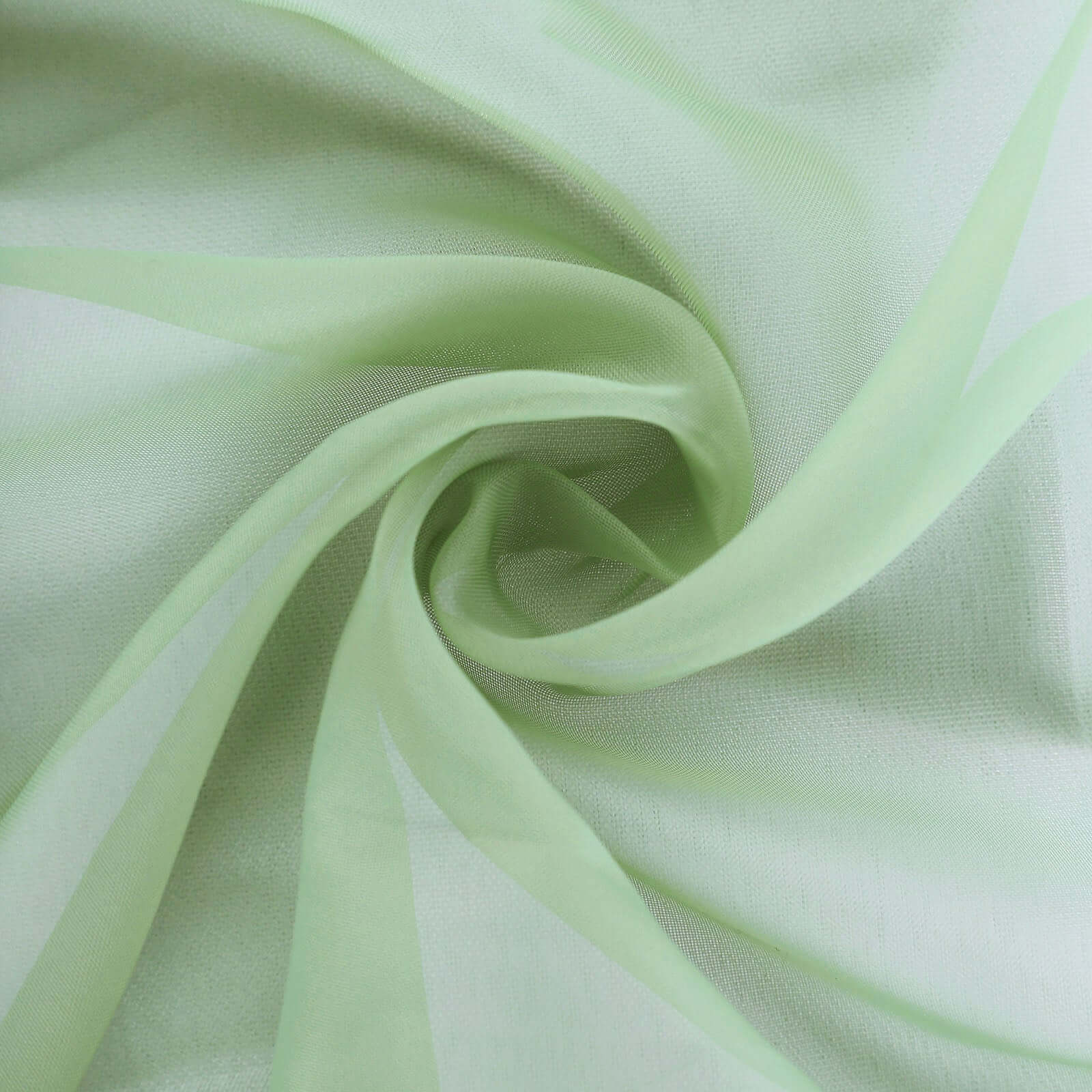 Chiffon Table Runner 6ft Sage Green - Lightweight Table Linen - Image 8