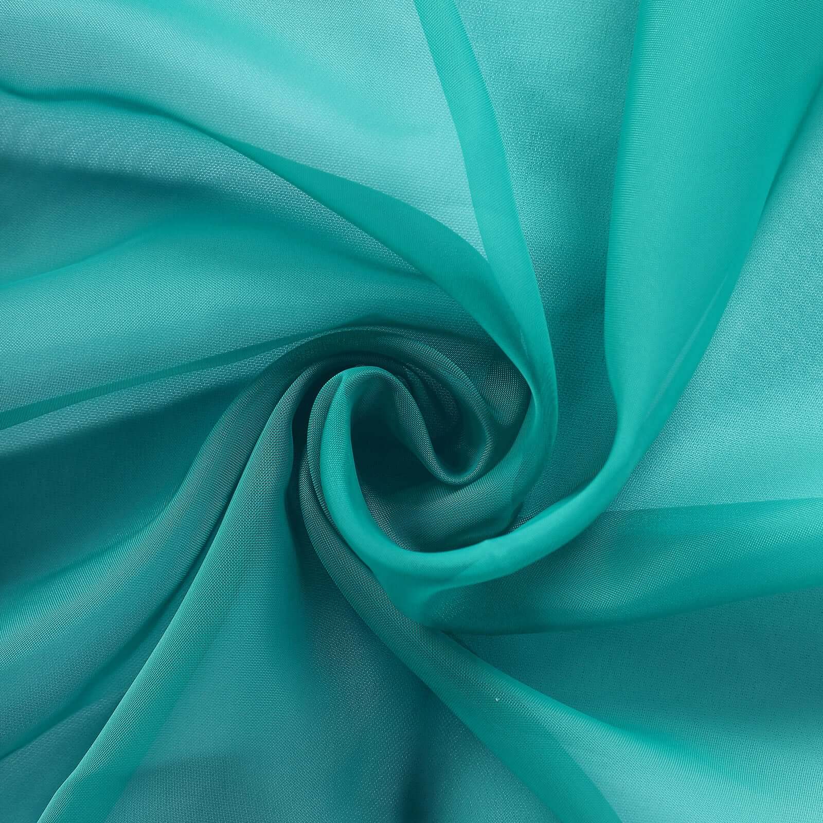 Chiffon Table Runner 6ft Turquoise - Lightweight Table Linen - Image 7