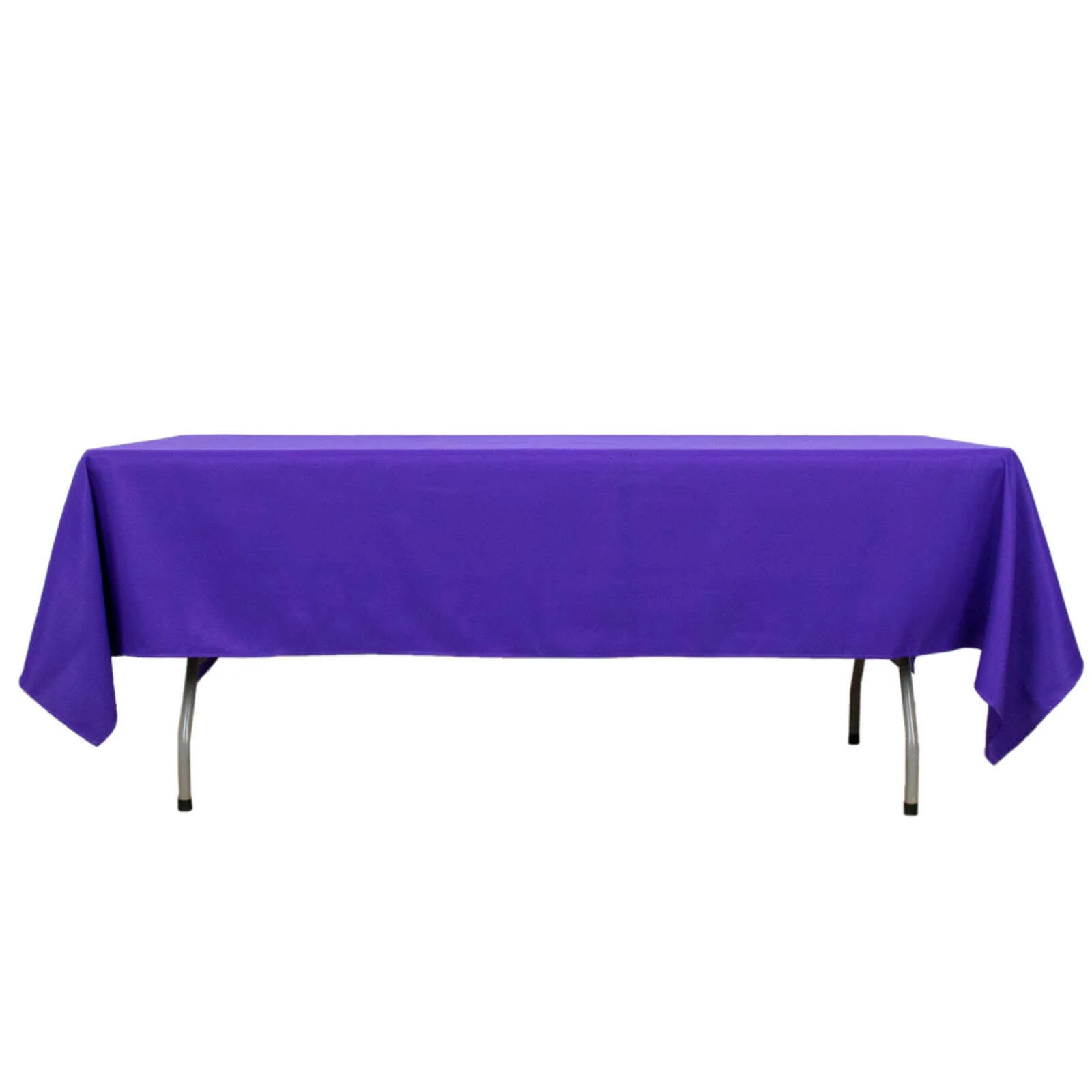 Premium Polyester Rectangle Tablecloth 60"x102" Purple - 220GSM Wrinkle-Resistant Table Cover - Image 6