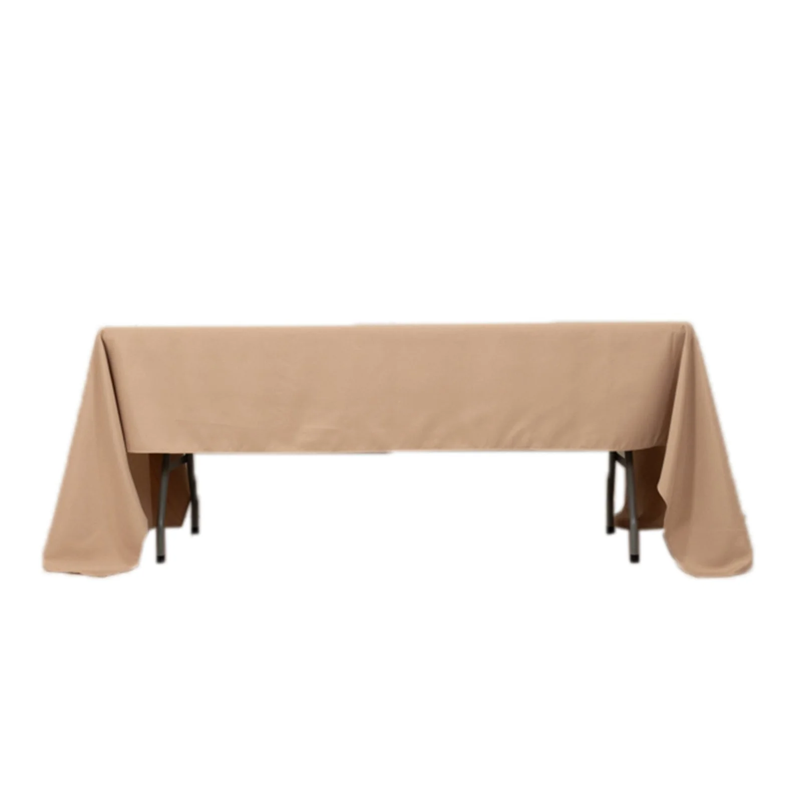 Premium Polyester Rectangle Tablecloth 60"x126" Nude - 220GSM Wrinkle-Resistant Table Cover - Image 6