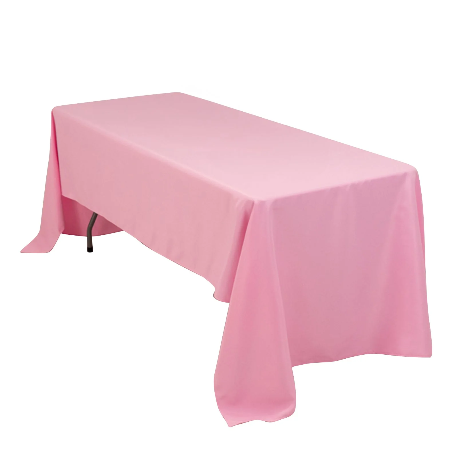 Premium Polyester Rectangle Tablecloth 60"x126" Pink - 220GSM Wrinkle-Resistant Table Cover - Image 3