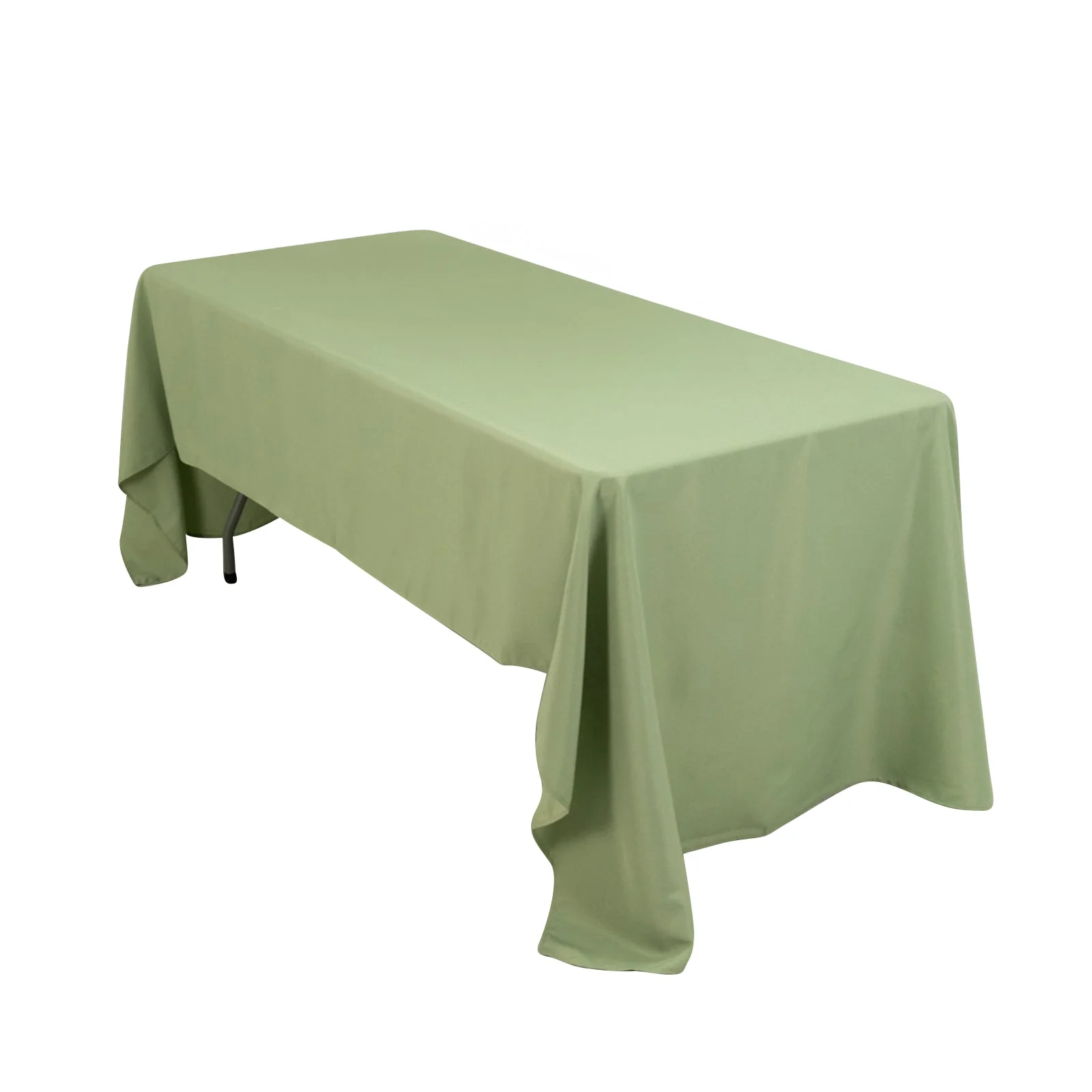 Premium Polyester Rectangle Tablecloth 60"x126" Sage Green - 220GSM Wrinkle-Resistant Table Cover - Image 2