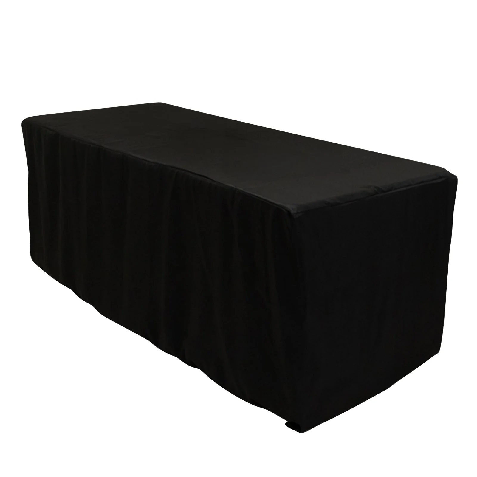 Premium Polyester Rectangle Tablecloth 6ft Black - Durable Fitted 220GSM Table Cover - Image 8