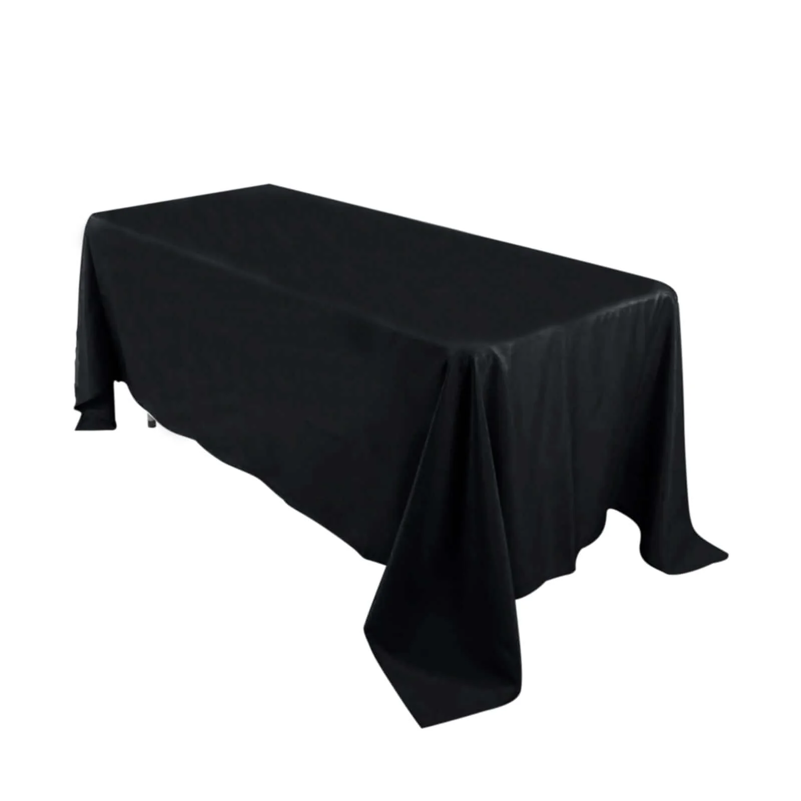 Premium Polyester Rectangle Tablecloth 72"x120" Black - 220GSM Wrinkle-Resistant & Durable Table Cover - Image 3