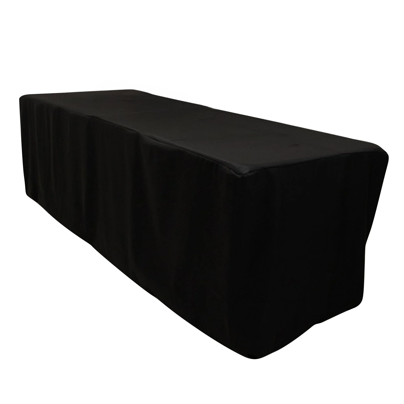 Premium Polyester Rectangle Tablecloth 8ft Black - Durable Fitted 220GSM Table Cover - Image 7