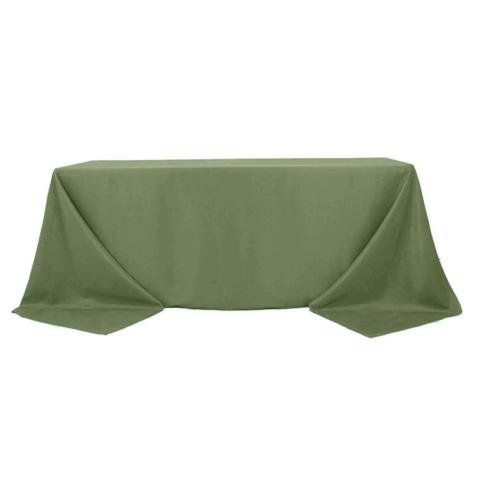Premium Polyester Rectangle Tablecloth 90"x132" Dusty Sage Green - Seamless 220GSM Wrinkle-Resistant & Durable Fabric - Image 5