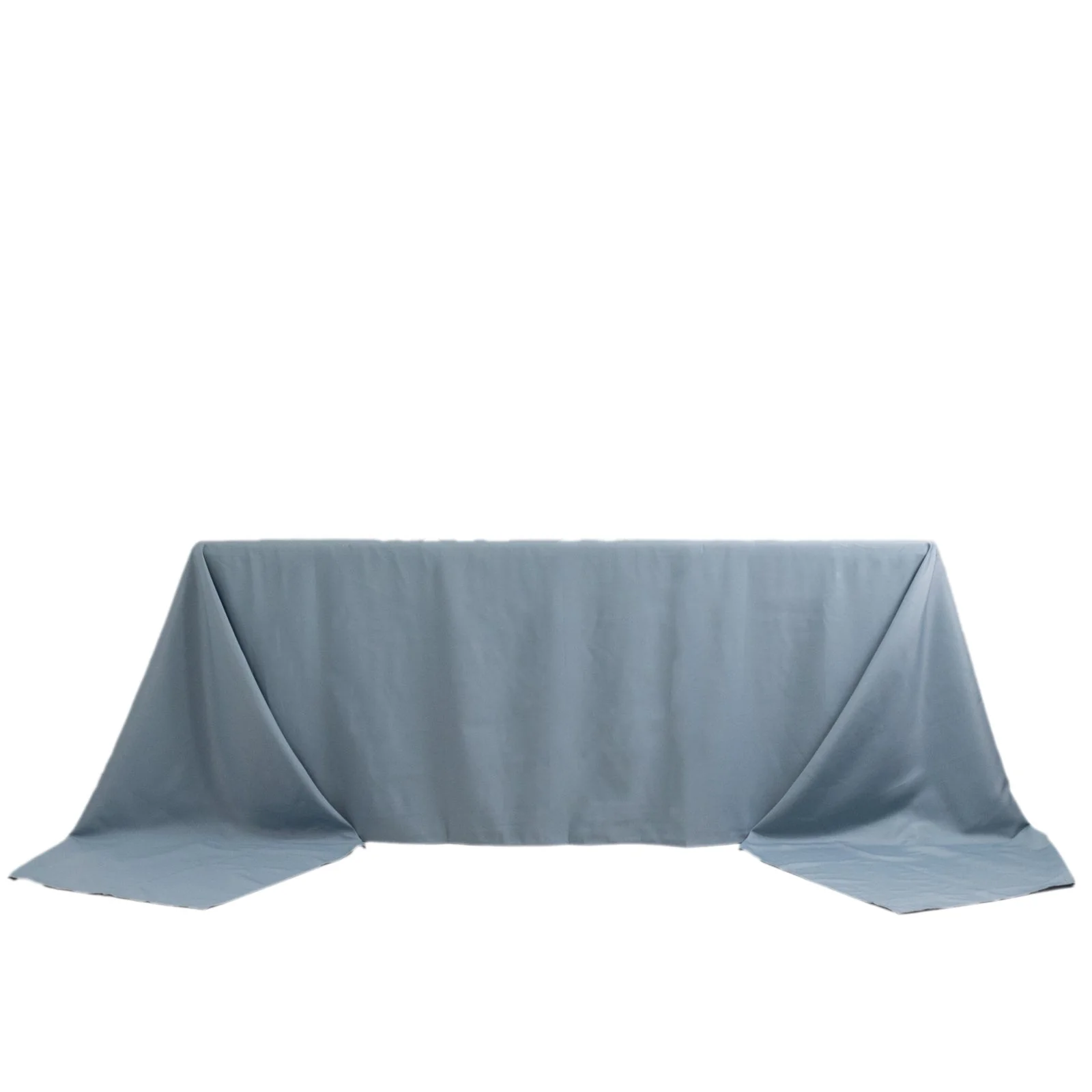 Premium Polyester Rectangle Tablecloth 90"x156" Dusty Blue - Seamless 220GSM Wrinkle-Resistant & Durable Finish - Image 6