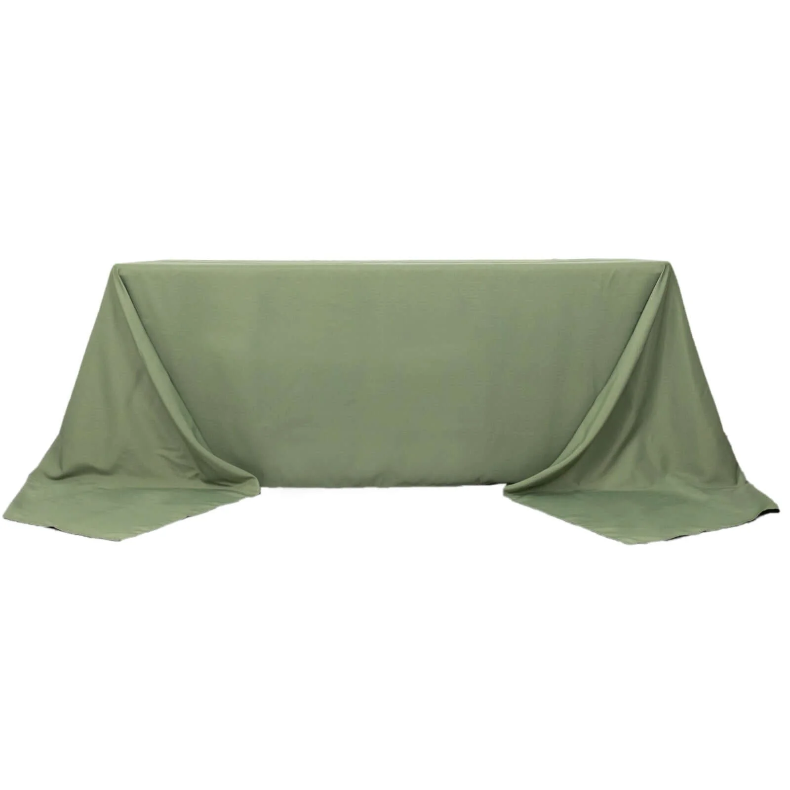 Premium Polyester Rectangle Tablecloth 90"x156" Dusty Sage Green - Seamless 220GSM Wrinkle-Resistant & Durable Finish - Image 3