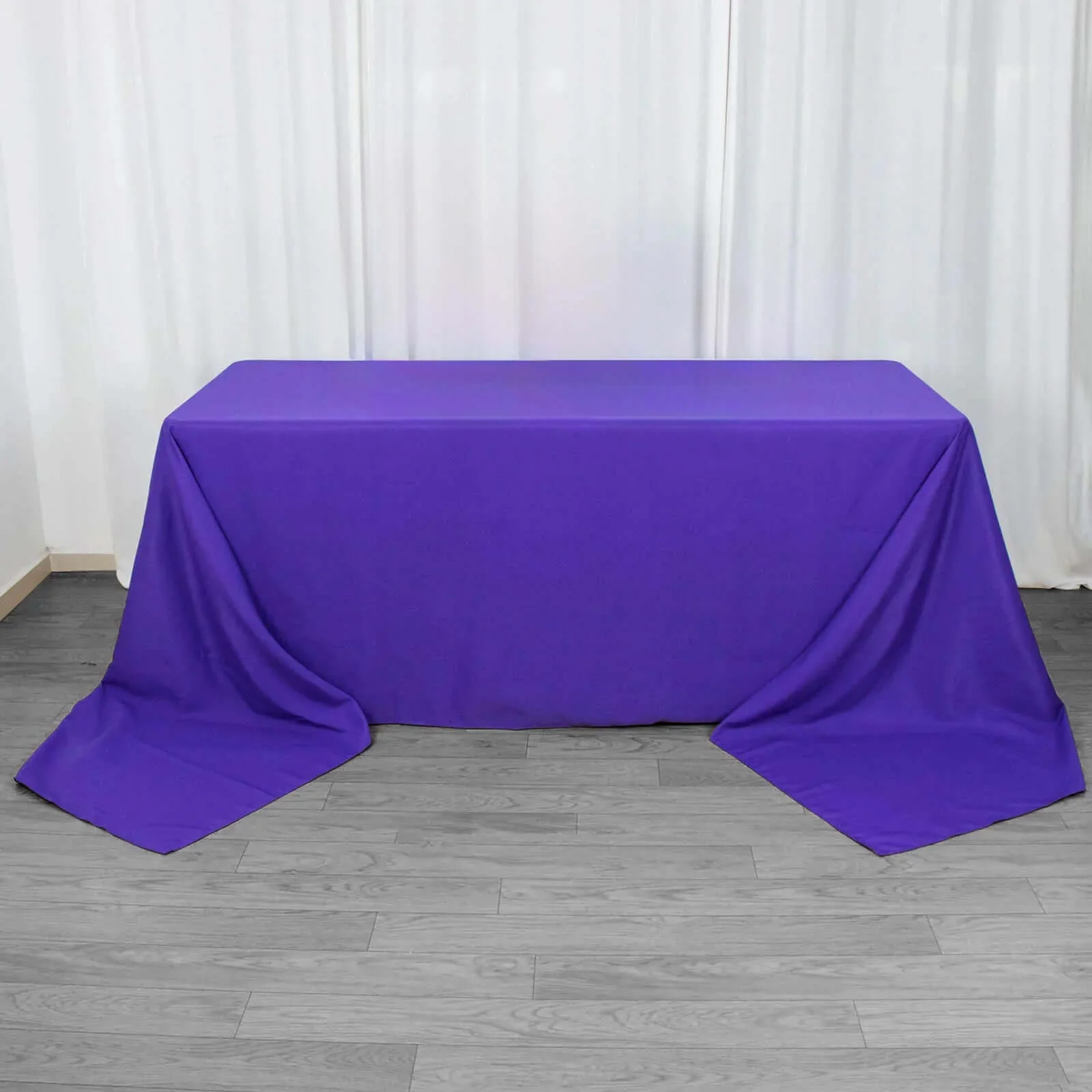 Premium Polyester Rectangle Tablecloth 90"x156" Purple - Seamless 220GSM Wrinkle-Resistant & Durable Finish