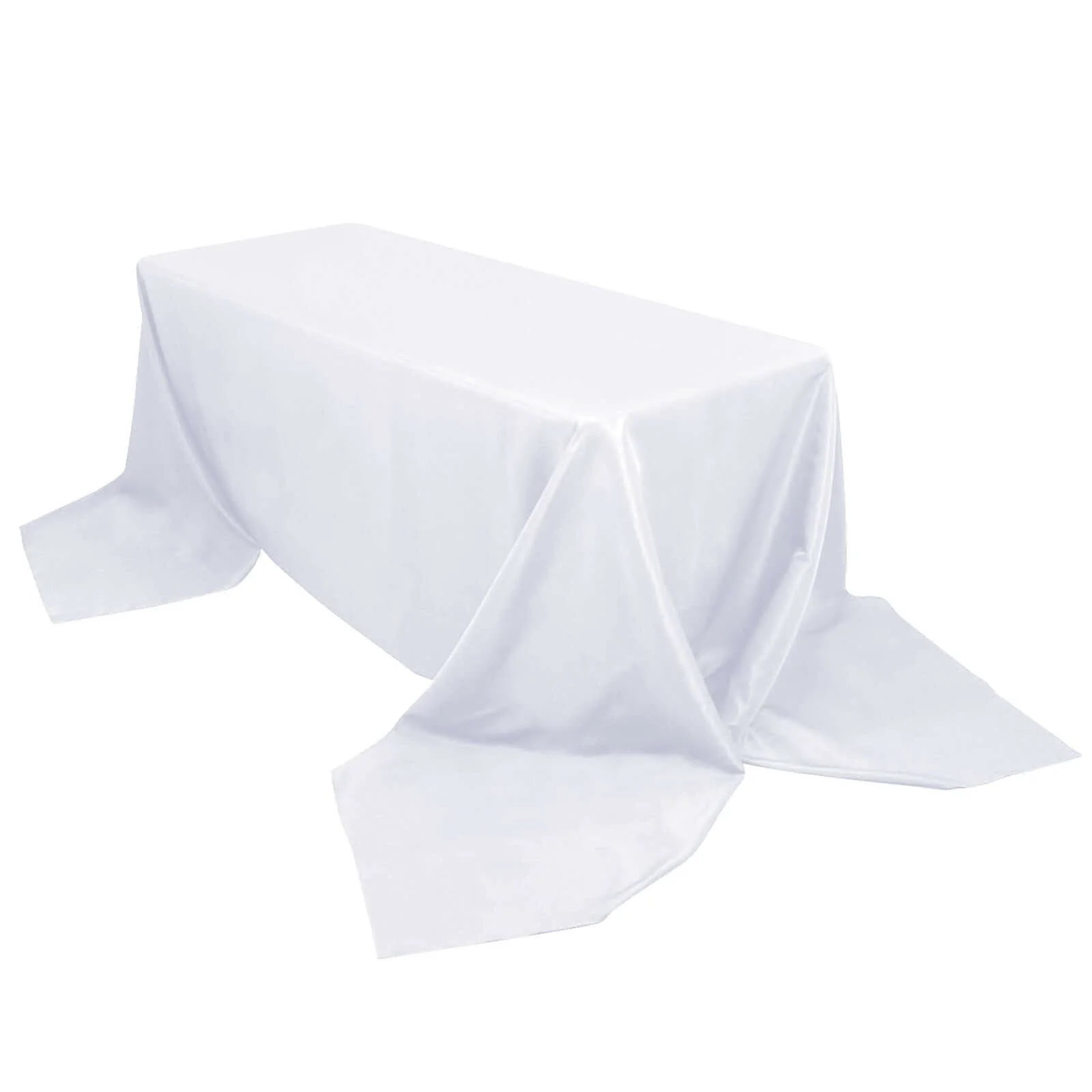Premium Polyester Rectangle Tablecloth 90"x156" White - Seamless 220GSM Wrinkle-Resistant & Durable Finish - Image 6
