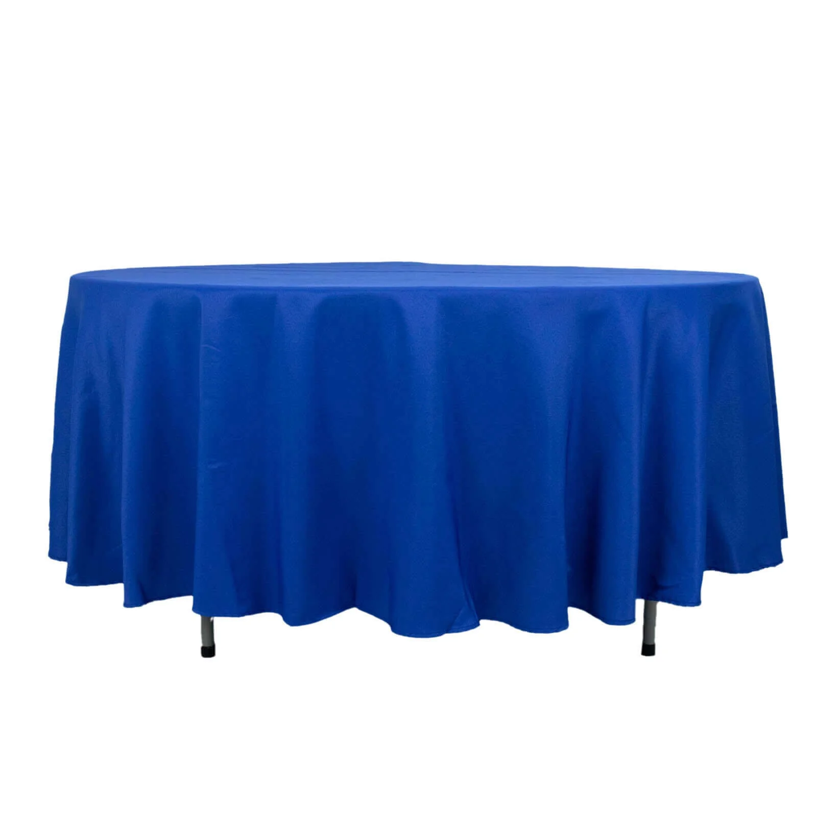Premium Polyester Round Tablecloth 108" Royal Blue - 220GSM Wrinkle-Resistant & Durable Table Cover - Image 6