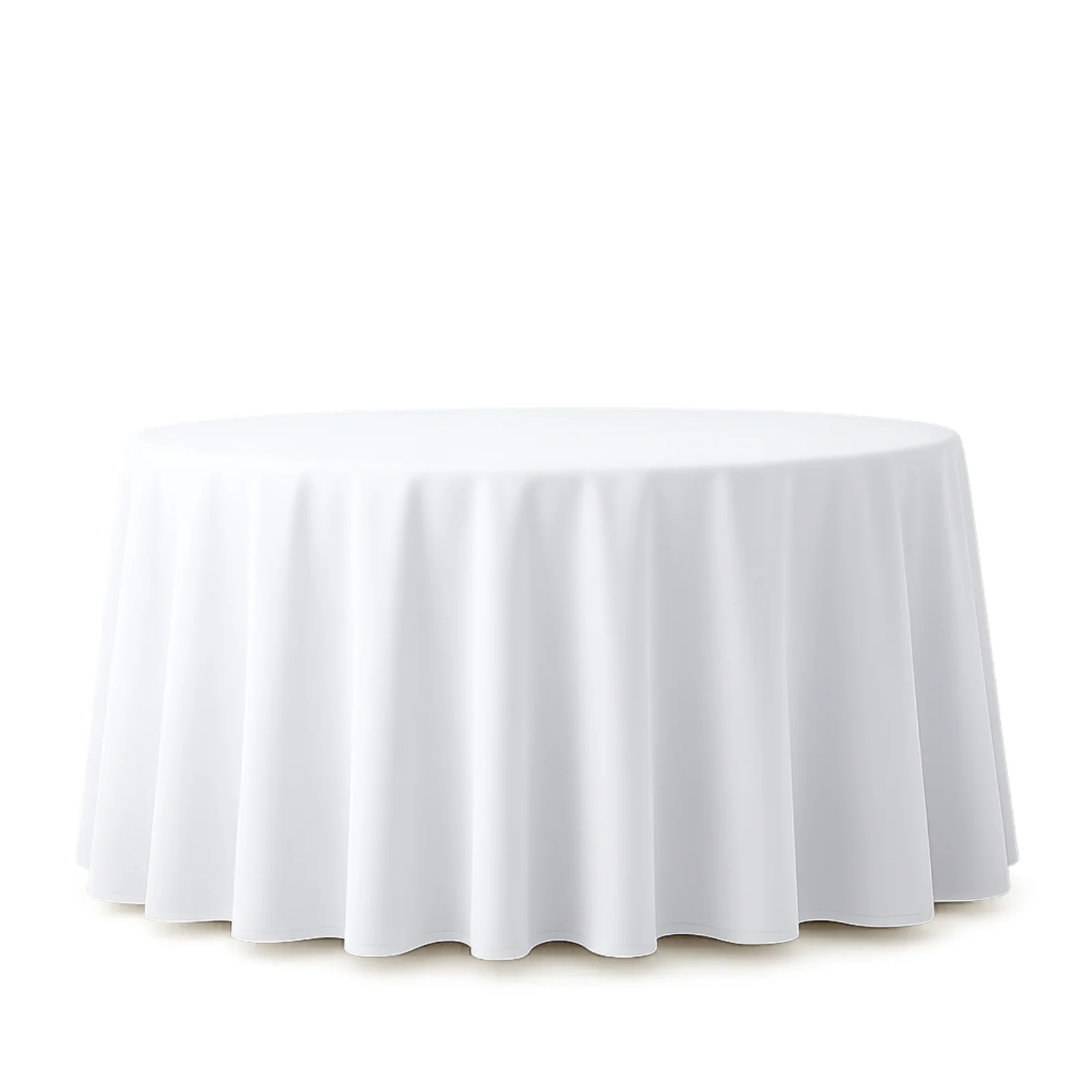 Premium Polyester Round Tablecloth 108" White - 220GSM Wrinkle-Resistant and Durable Table Cover for Weddings & Events - Image 6