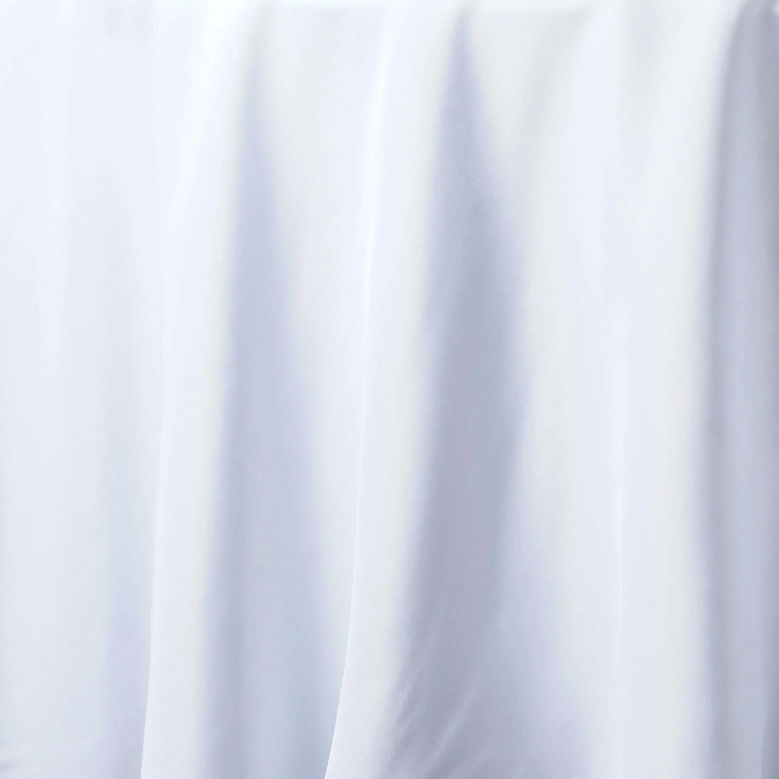 Premium Polyester Round Tablecloth 132" White - Seamless 220GSM Wrinkle-Resistant & Durable Finish - Image 2