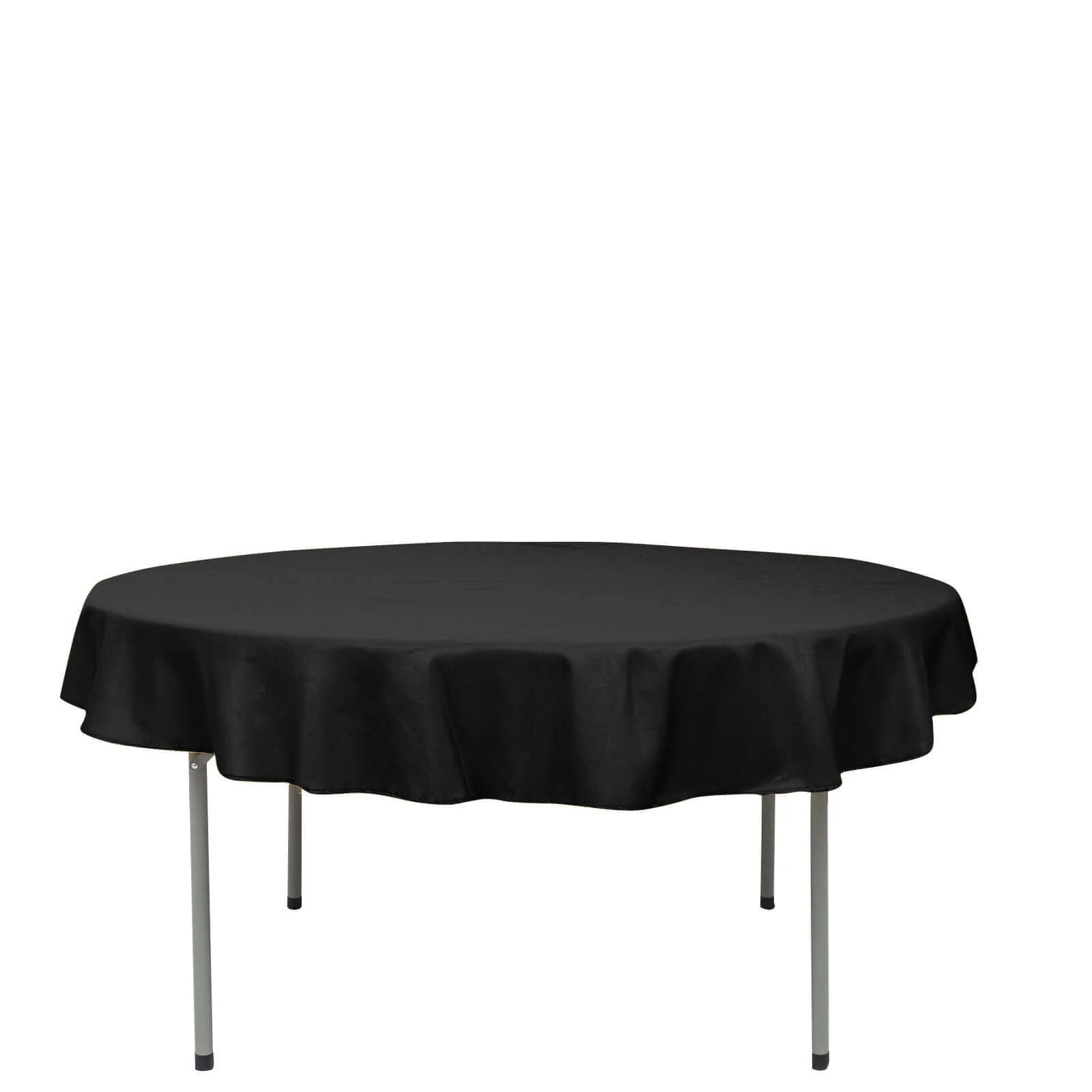 Premium Polyester Round Tablecloth 70" Black - 220GSM Wrinkle-Resistant & Durable Table Cover - Image 6