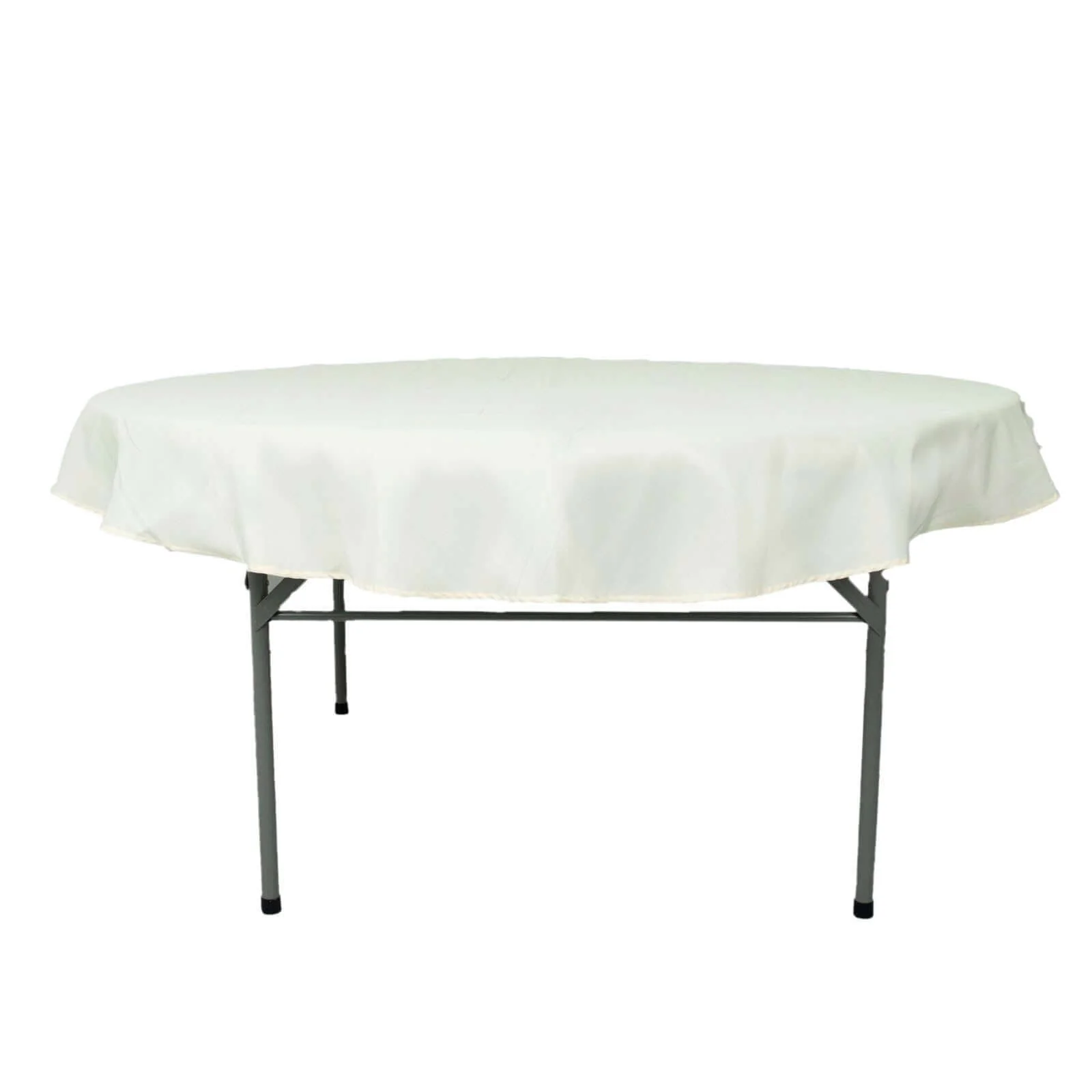 Premium Polyester Round Tablecloth 70" Ivory - 220GSM Wrinkle-Resistant & Durable Table Cover - Image 6