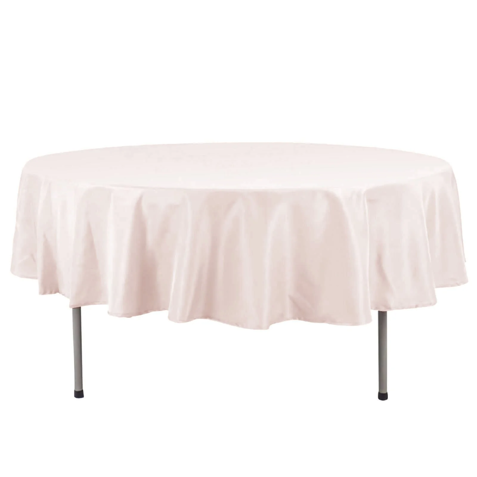Premium Polyester Round Tablecloth 90" Blush - 220GSM Wrinkle-Resistant & Durable Table Cover - Image 6