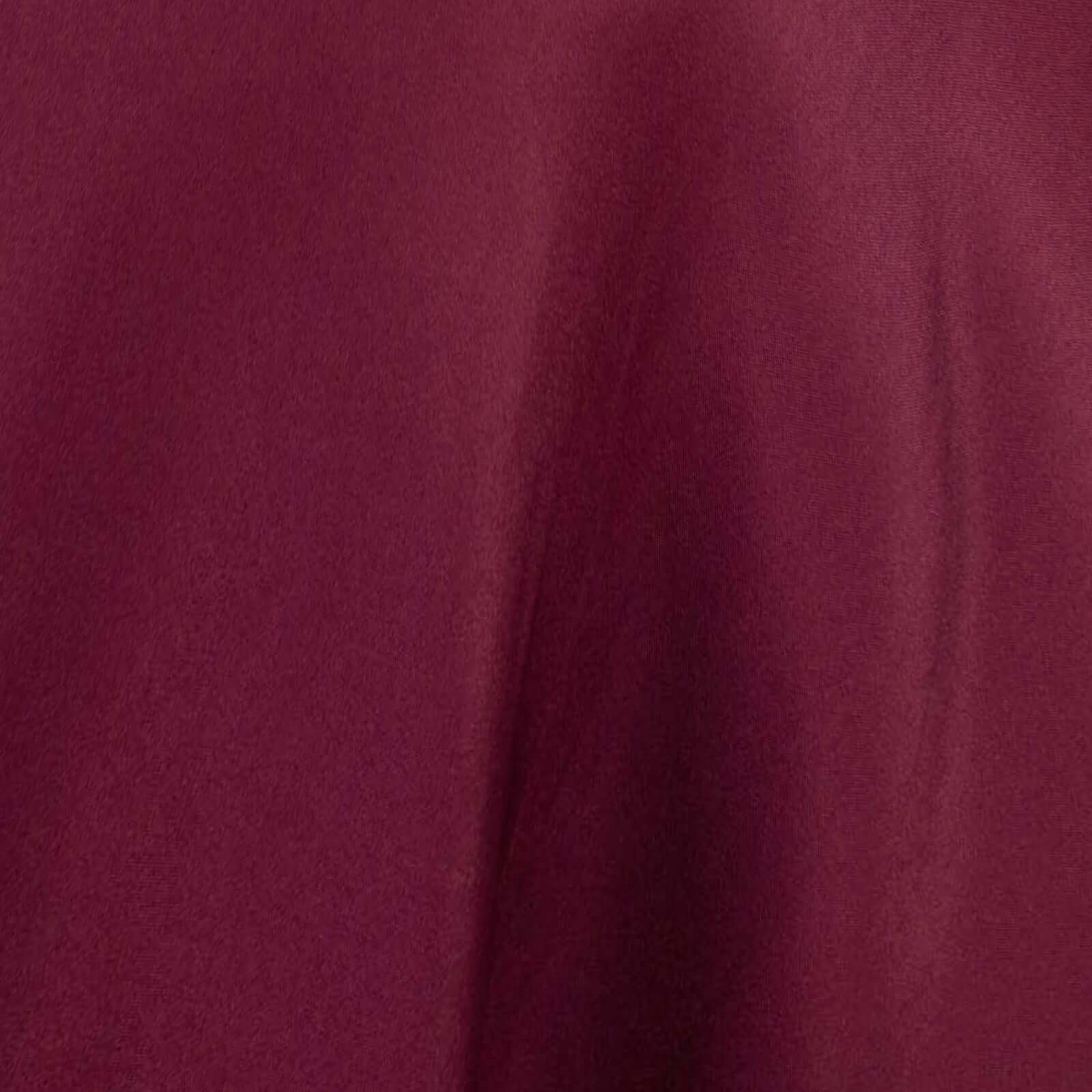 Premium Polyester Round Tablecloth 90" Burgundy - 220GSM Wrinkle-Resistant & Durable Table Cover - Image 8